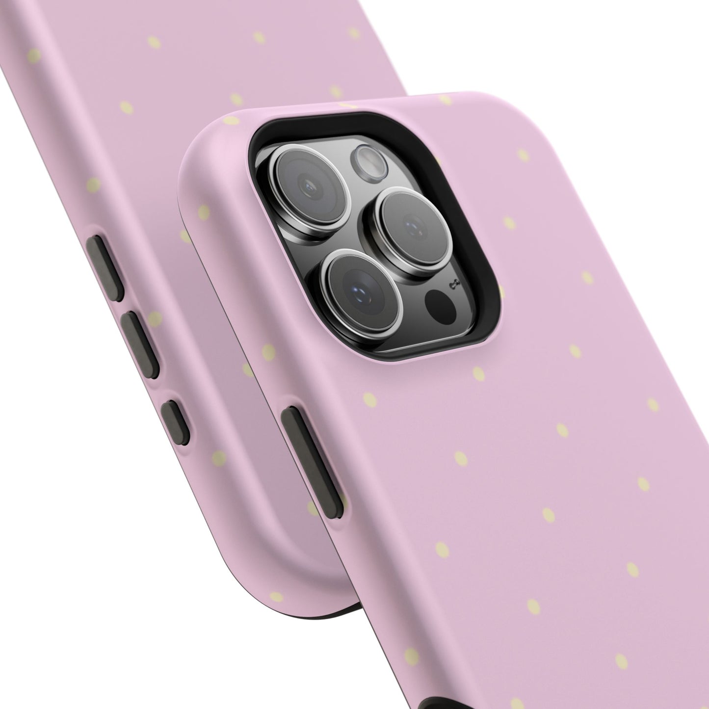 Polka Pop Case in Soft Pink + Butter Yellow