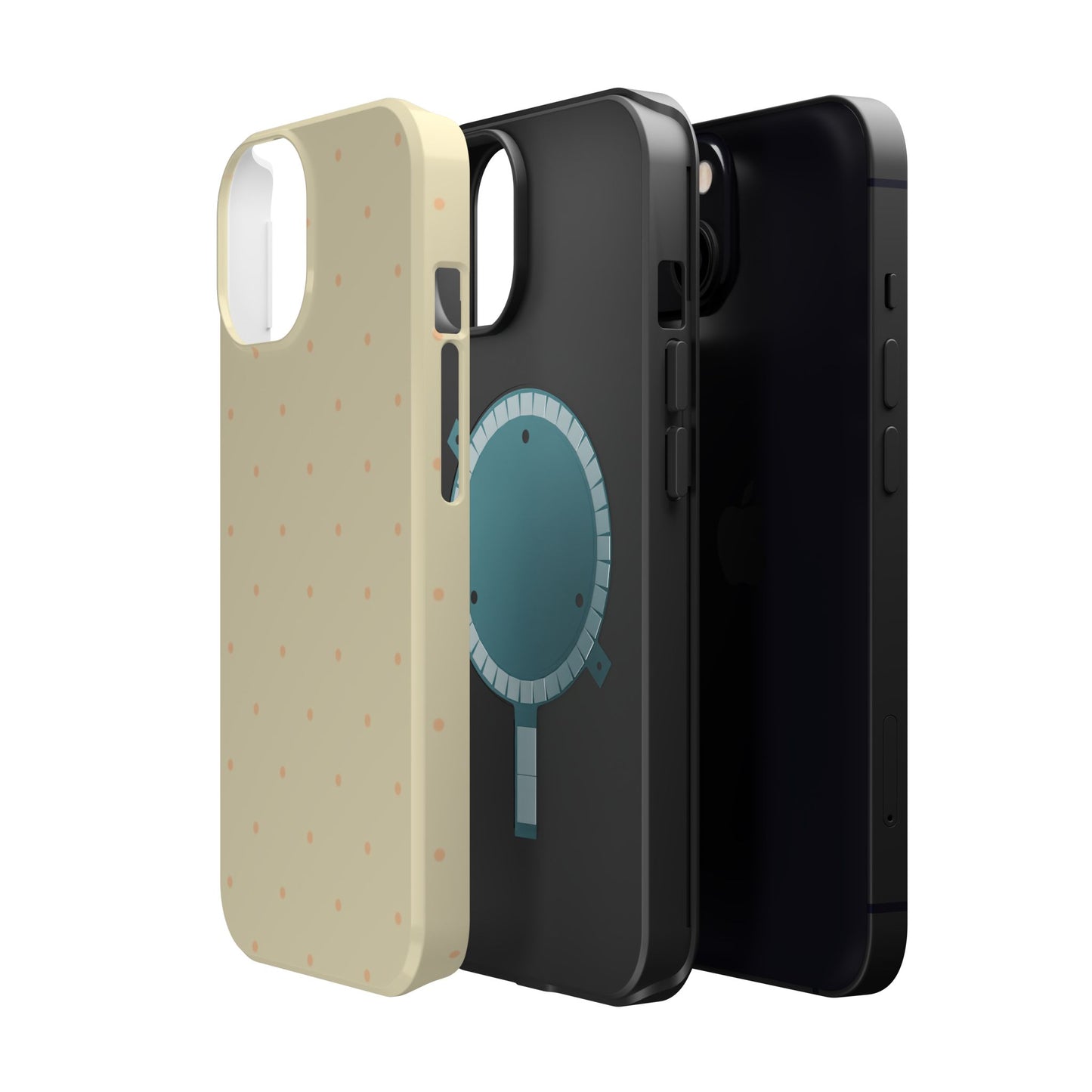 Polka Pop Case in Butter Yellow + Creamy Orange