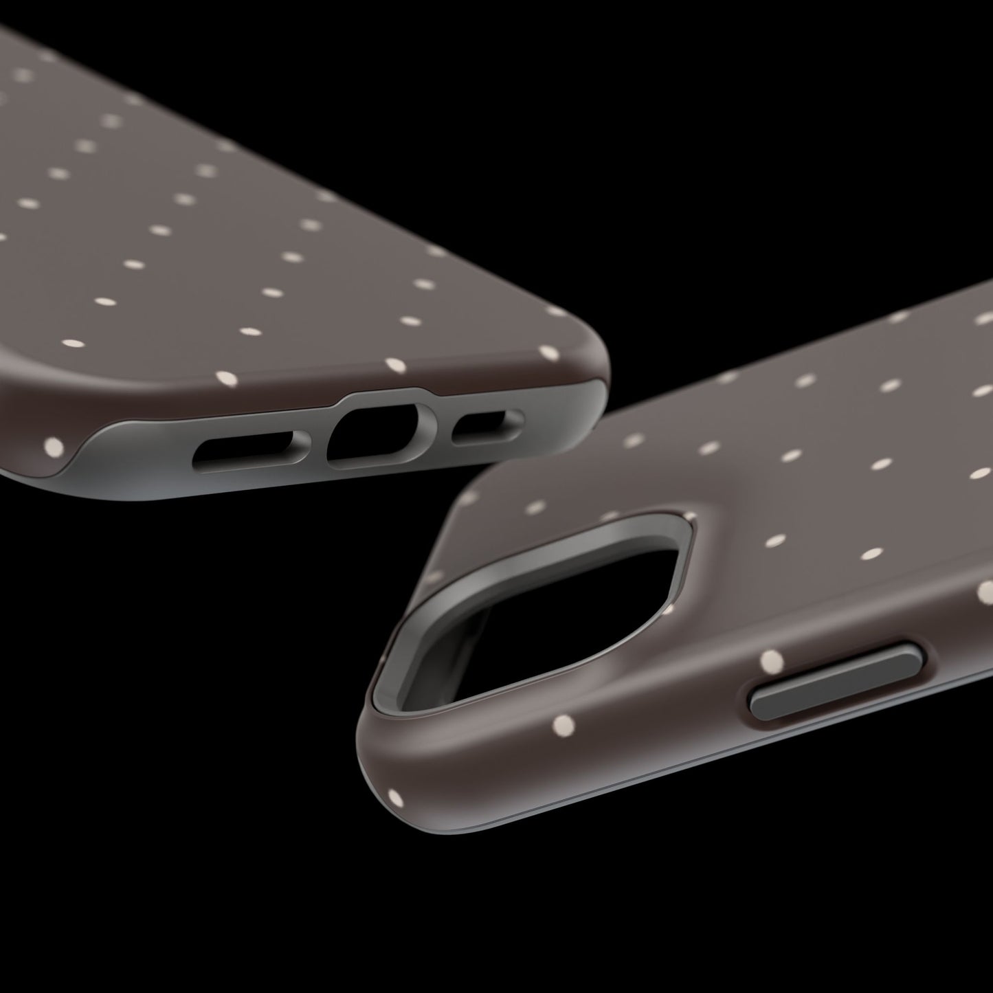 Polka Pop Case in Espresso Brown + Off White