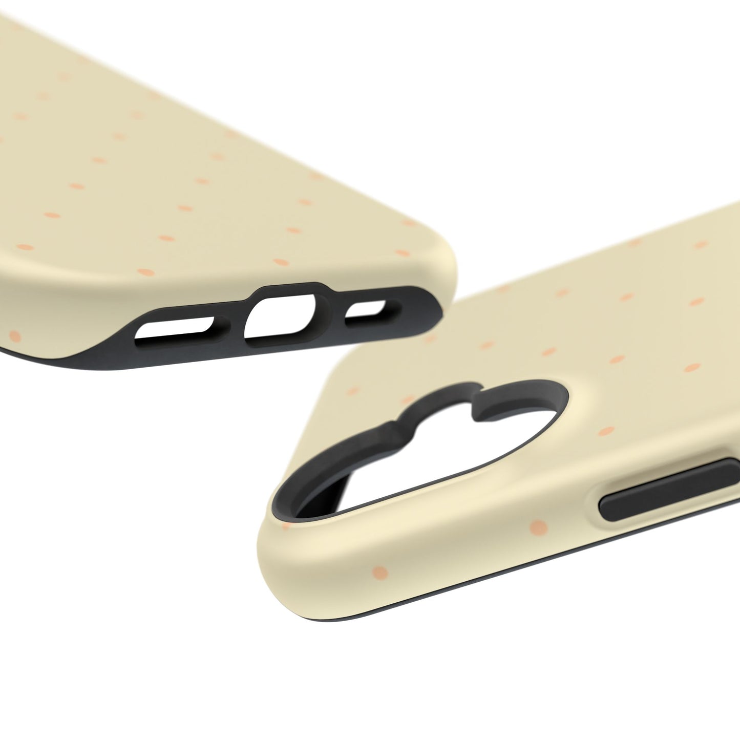 Polka Pop Case in Butter Yellow + Creamy Orange
