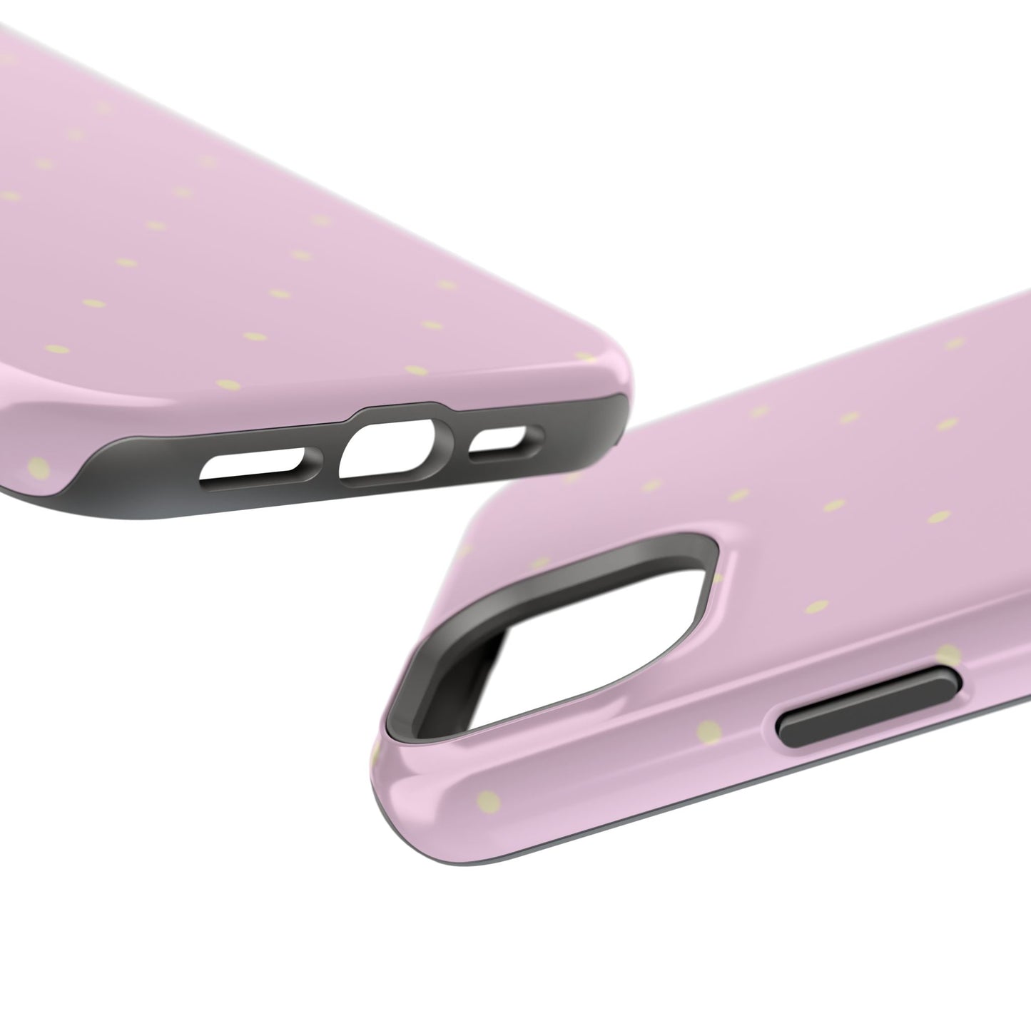 Polka Pop Case in Soft Pink + Butter Yellow