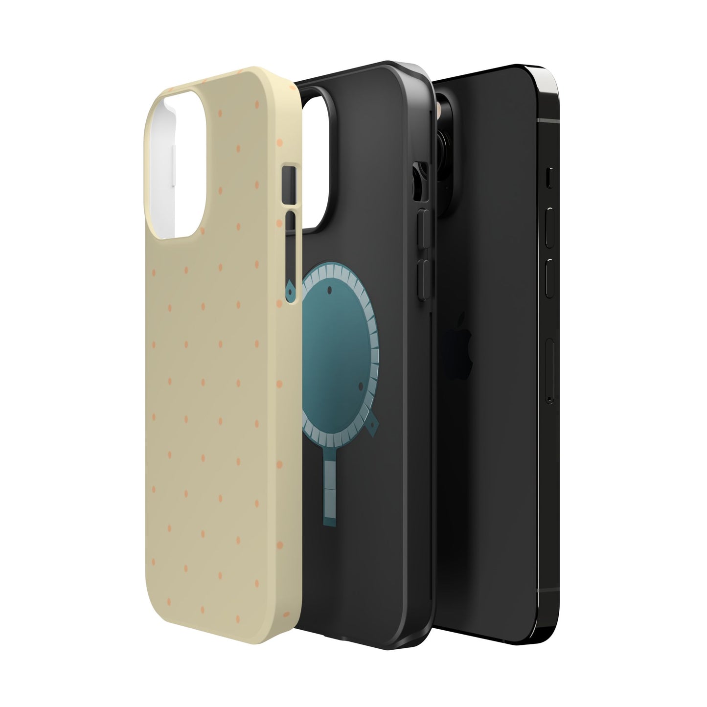 Polka Pop Case in Butter Yellow + Creamy Orange