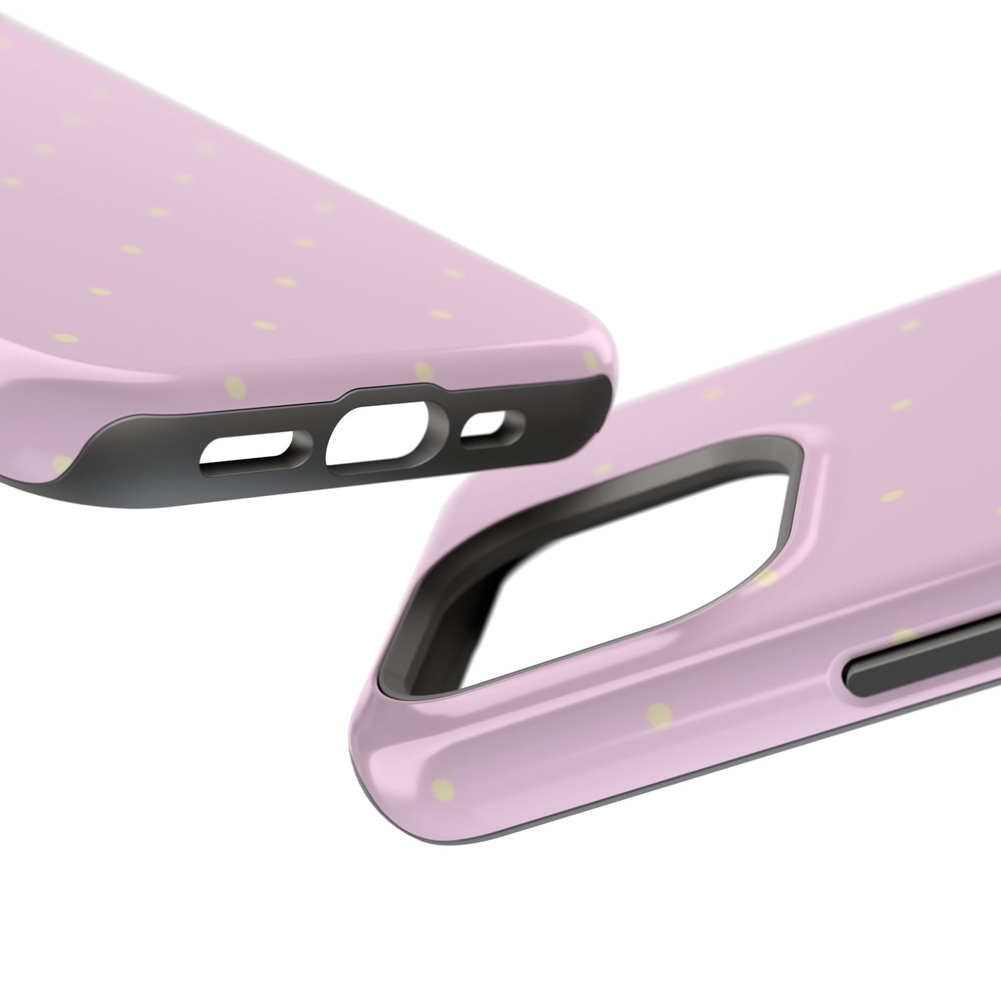 Polka Pop Case in Soft Pink + Butter Yellow