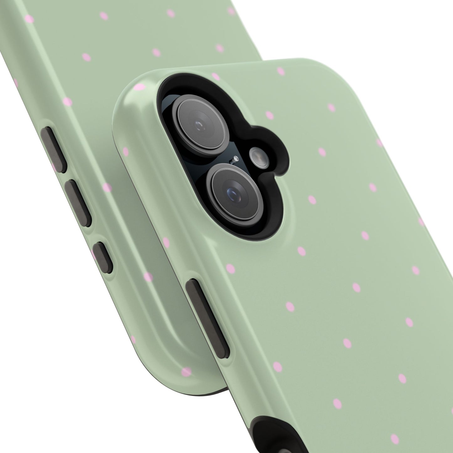 Polka Pop Case in Mint Green + Princess Pink