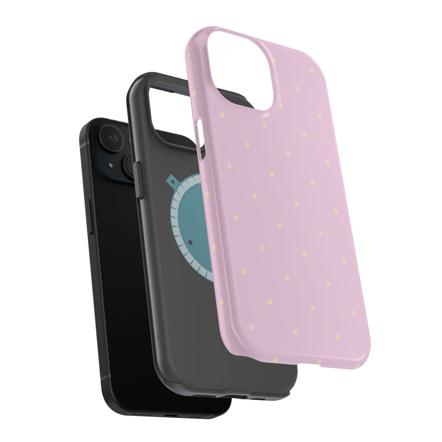 Polka Pop Case in Soft Pink + Butter Yellow