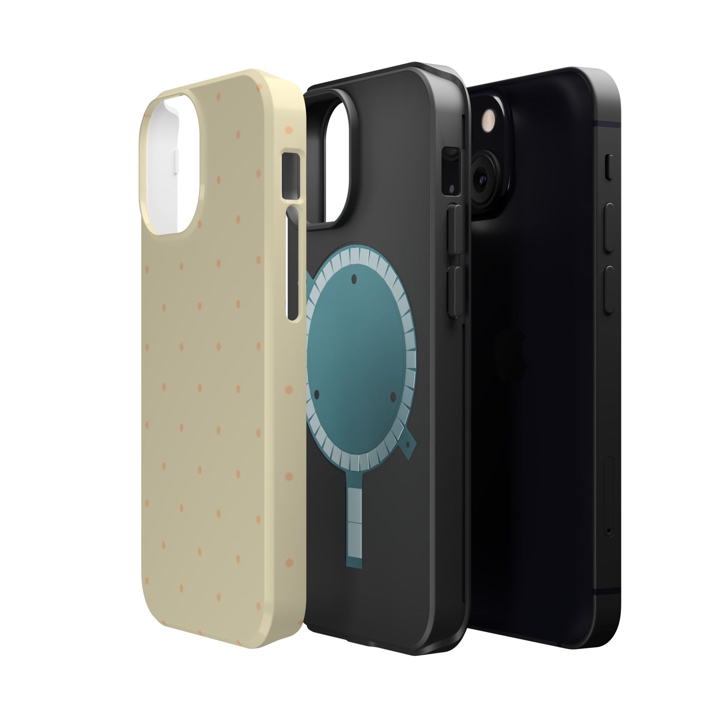Polka Pop Case in Butter Yellow + Creamy Orange