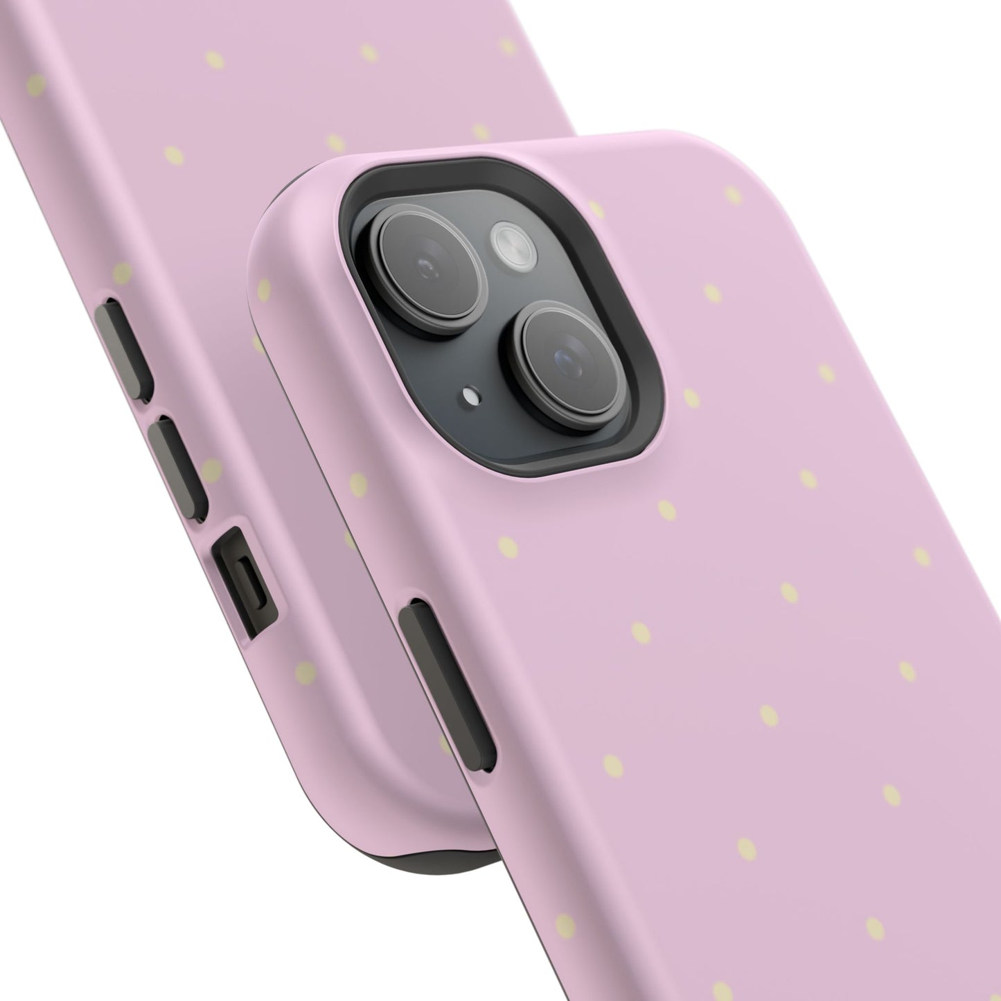 Polka Pop Case in Soft Pink + Butter Yellow