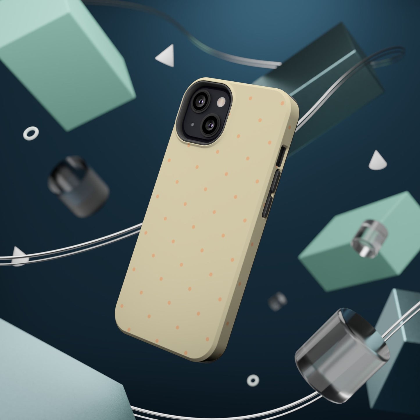 Polka Pop Case in Butter Yellow + Creamy Orange