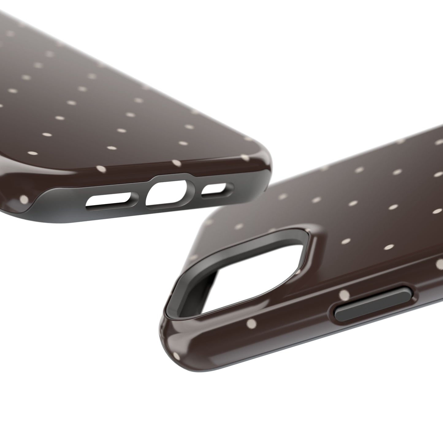 Polka Pop Case in Espresso Brown + Off White