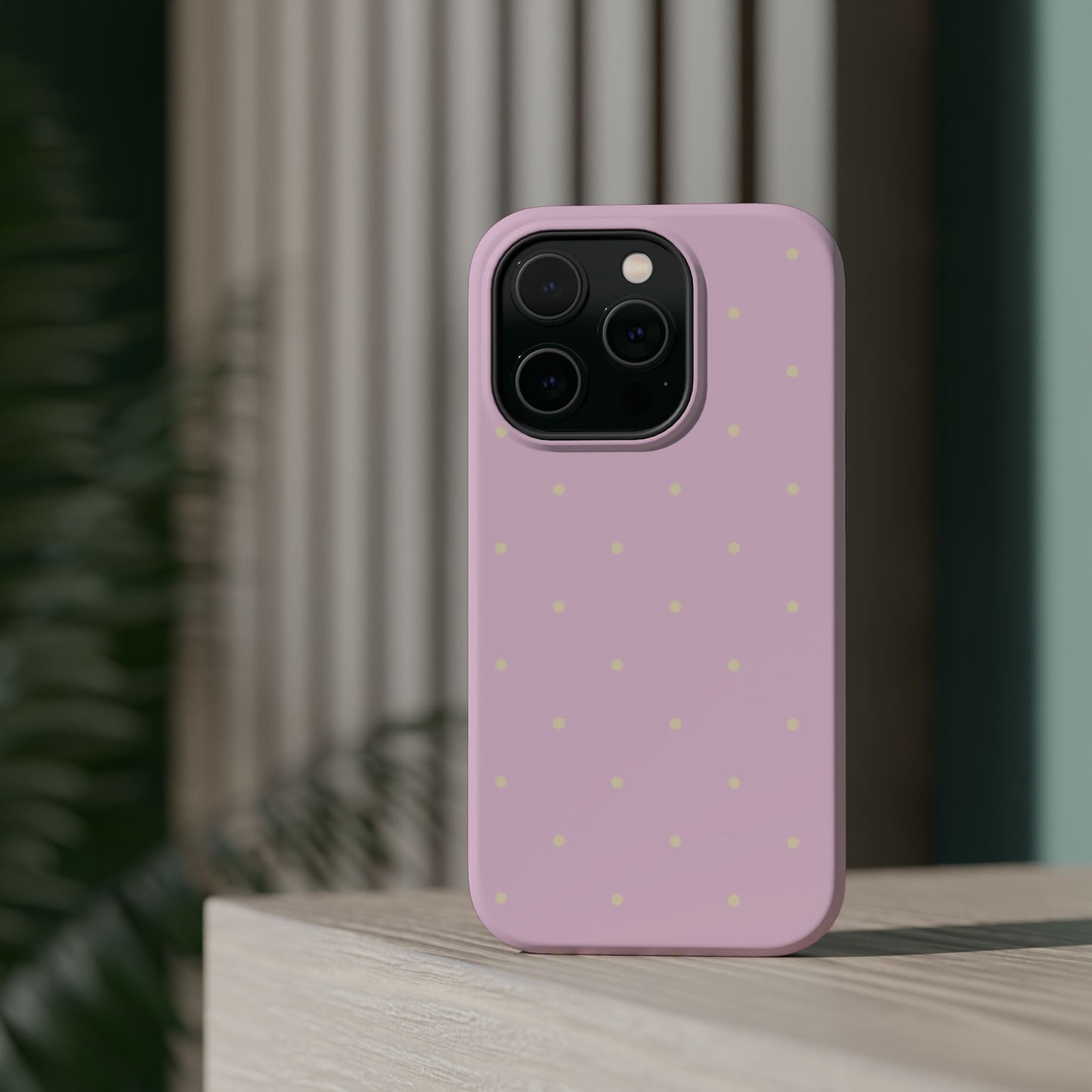 Polka Pop Case in Soft Pink + Butter Yellow