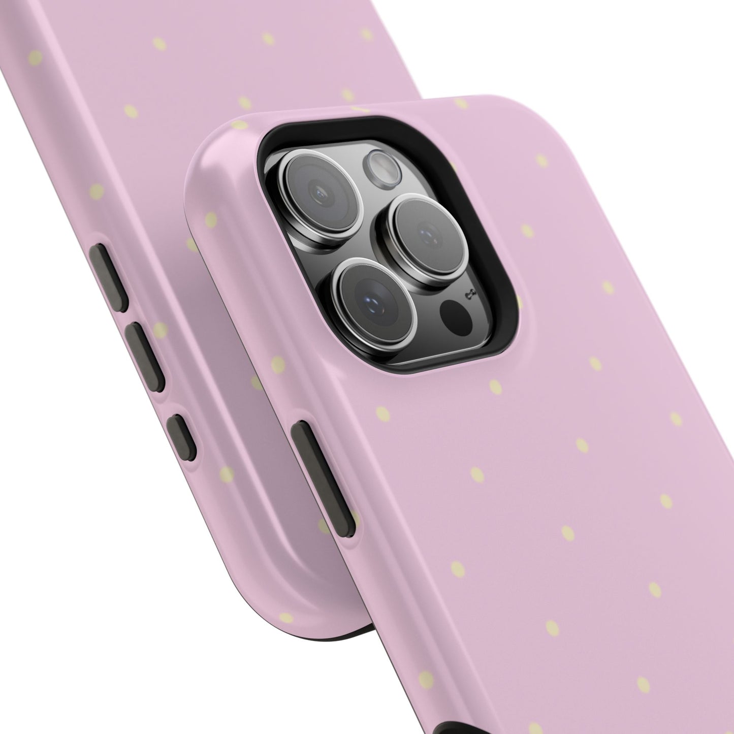 Polka Pop Case in Soft Pink + Butter Yellow