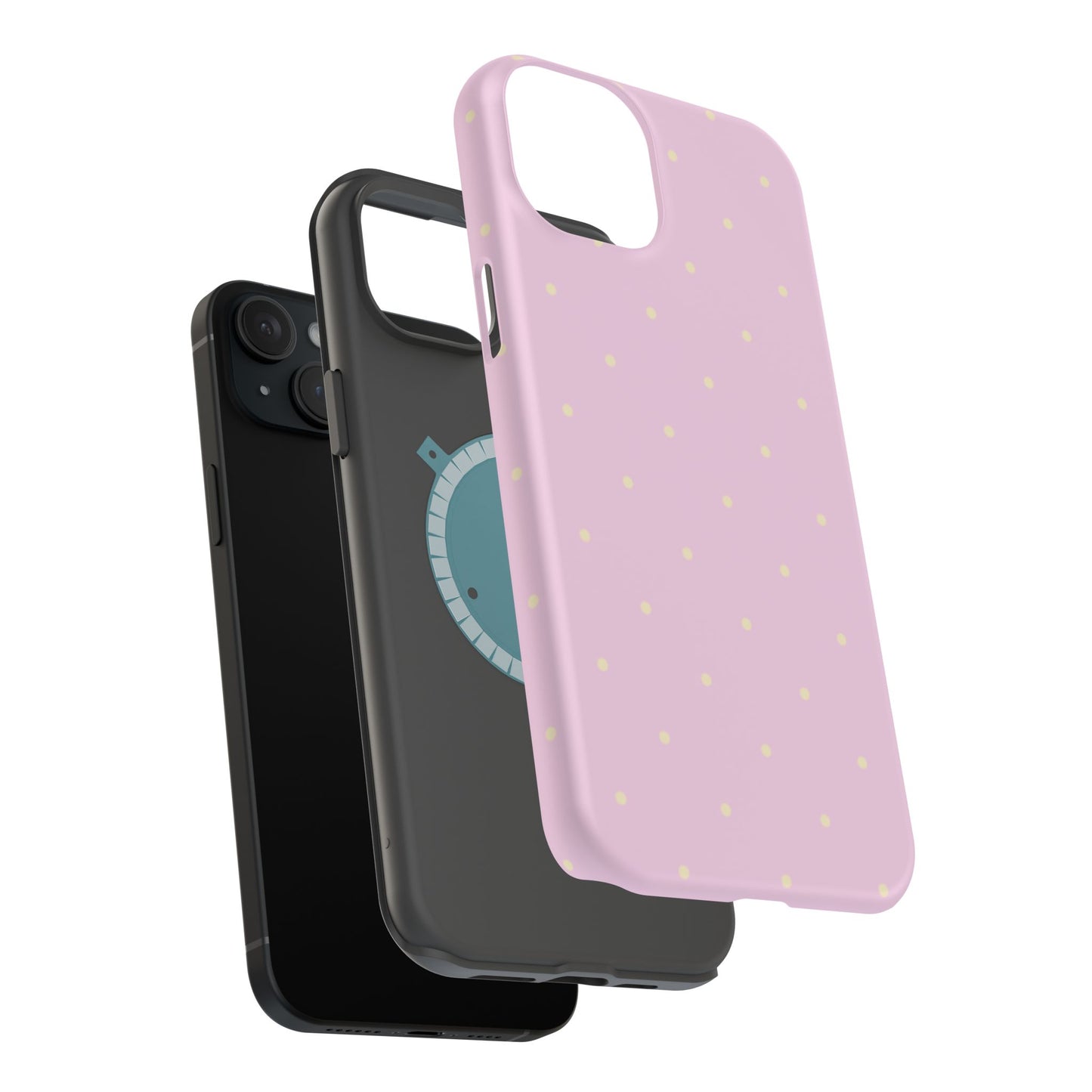 Polka Pop Case in Soft Pink + Butter Yellow
