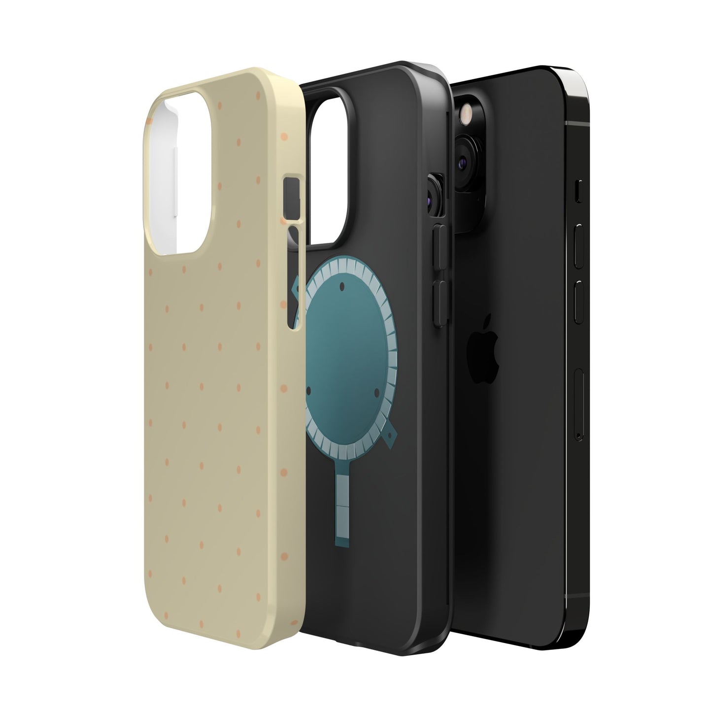 Polka Pop Case in Butter Yellow + Creamy Orange