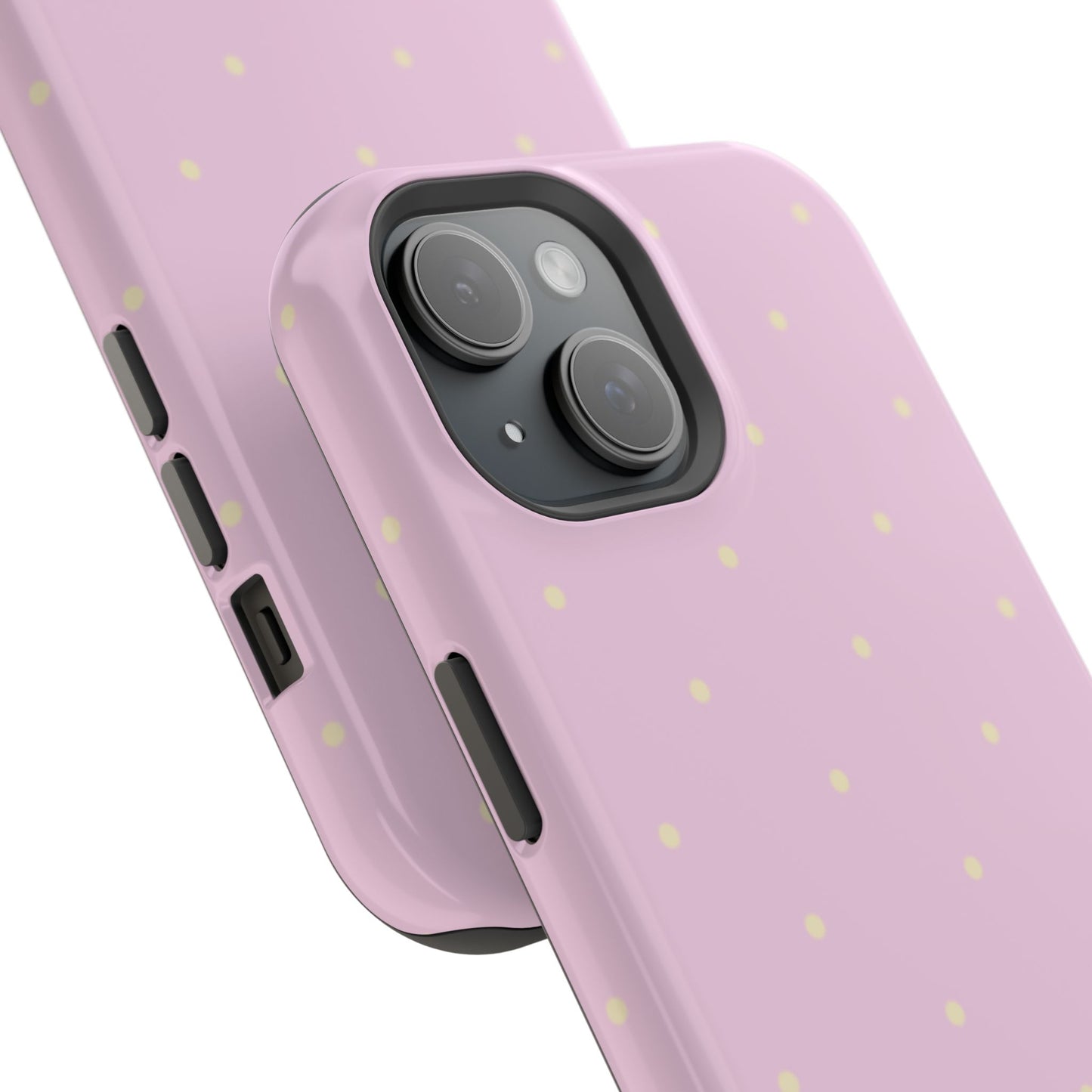 Polka Pop Case in Soft Pink + Butter Yellow