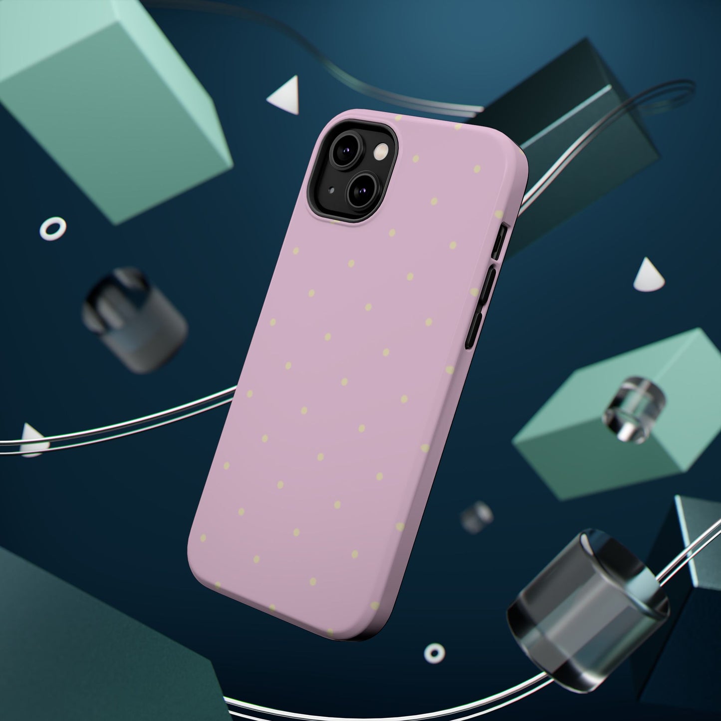 Polka Pop Case in Soft Pink + Butter Yellow