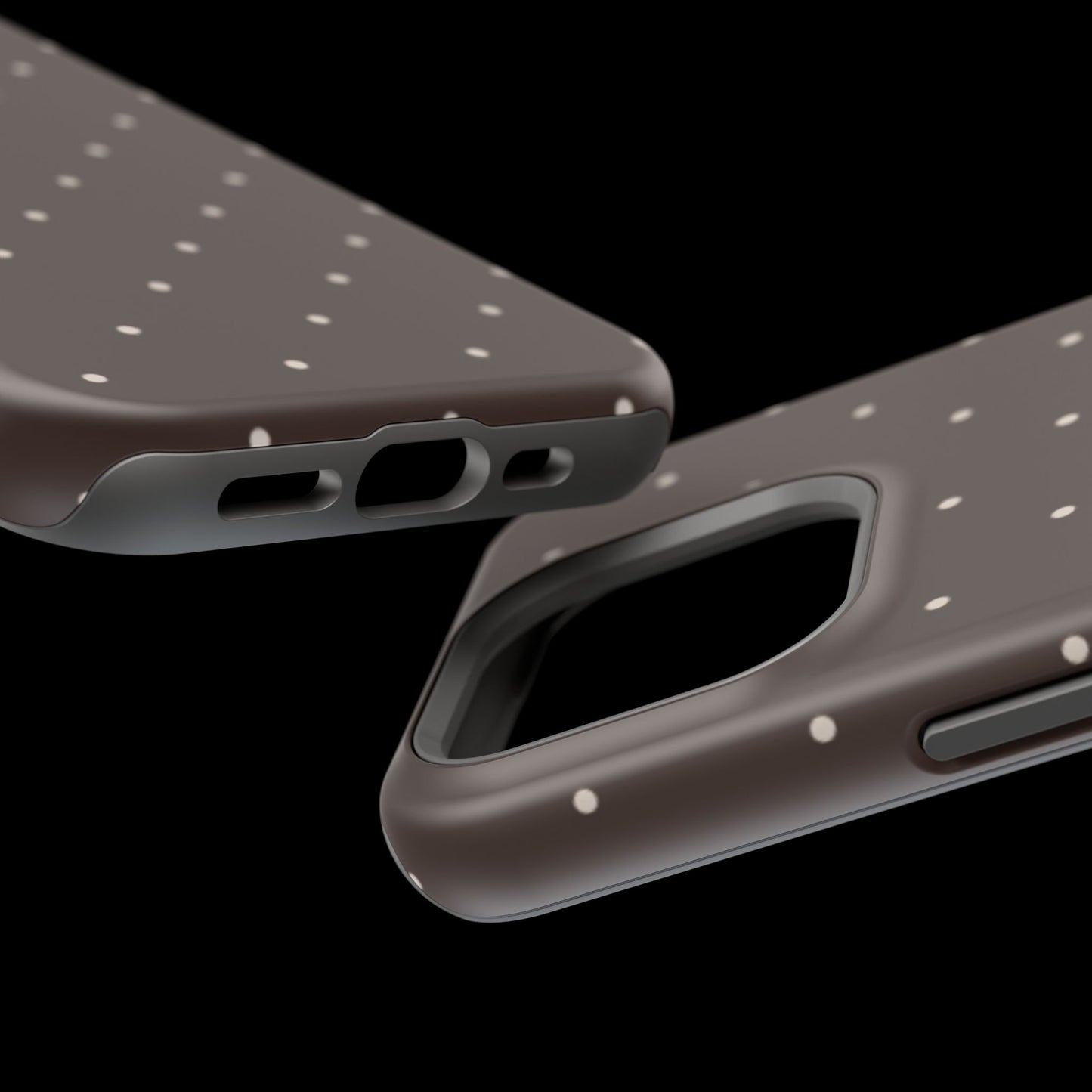 Polka Pop Case in Espresso Brown + Off White