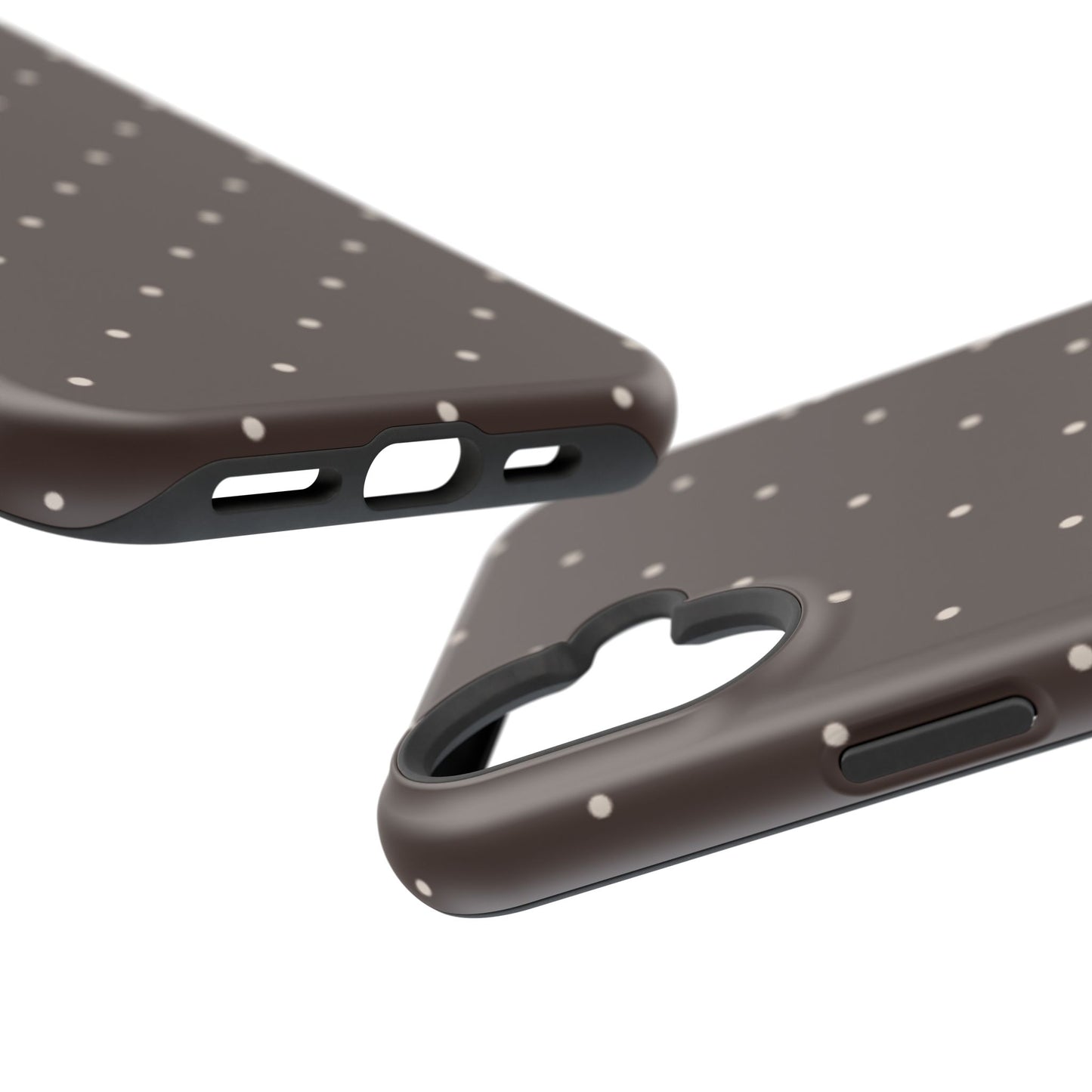 Polka Pop Case in Espresso Brown + Off White