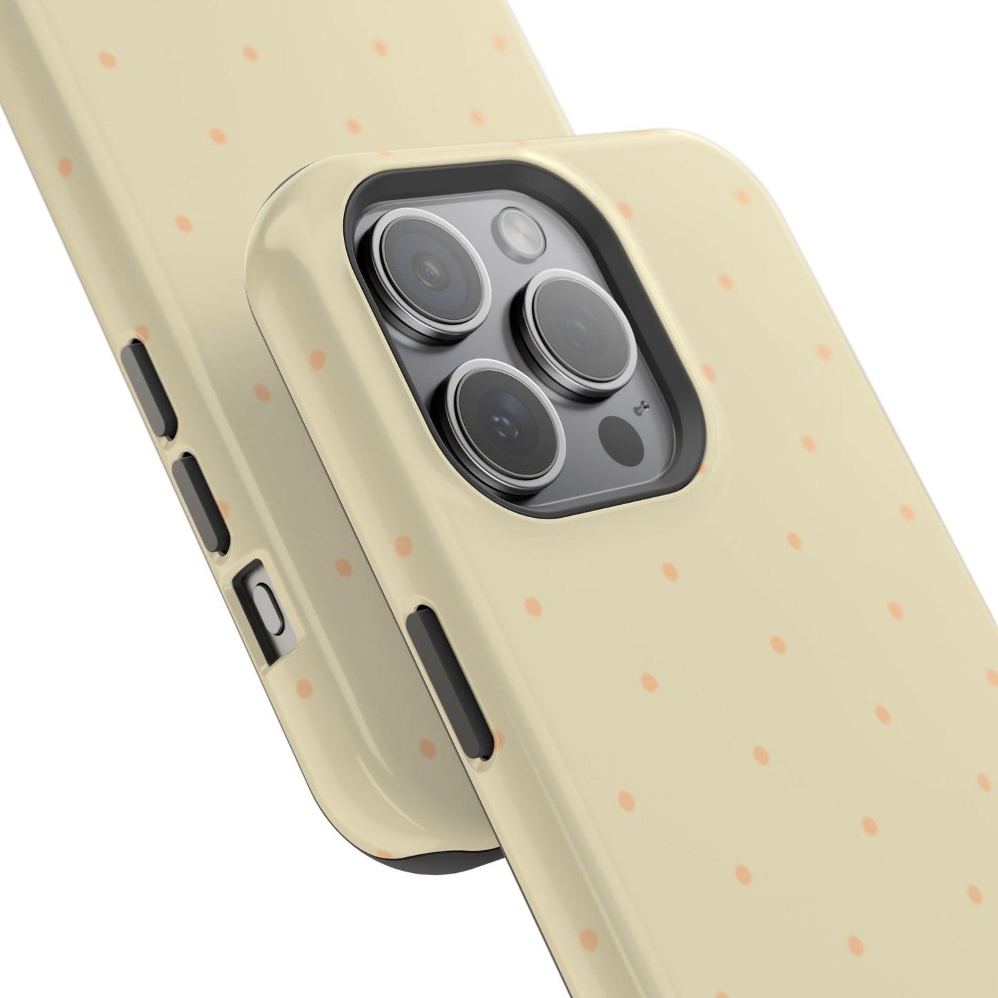 Polka Pop Case in Butter Yellow + Creamy Orange