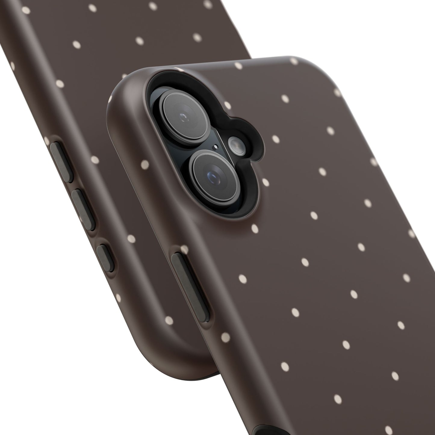 Polka Pop Case in Espresso Brown + Off White