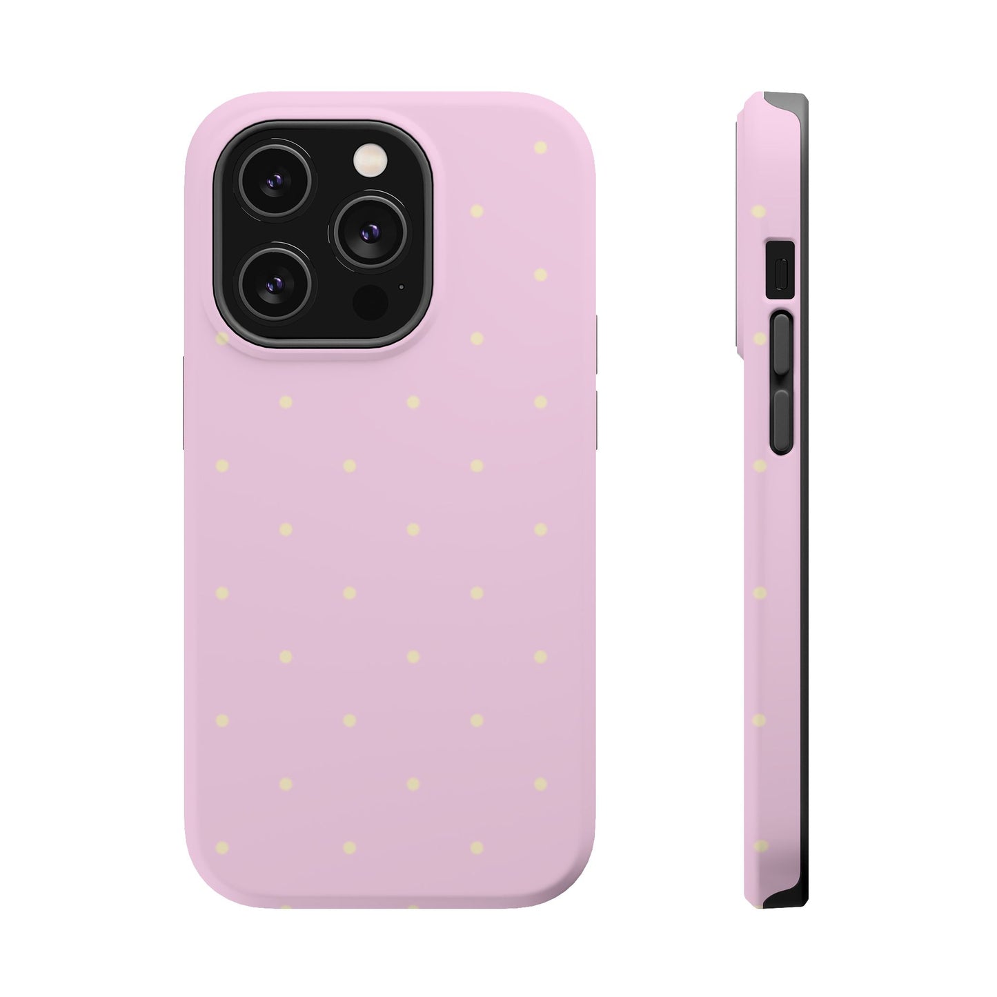 Polka Pop Case in Soft Pink + Butter Yellow