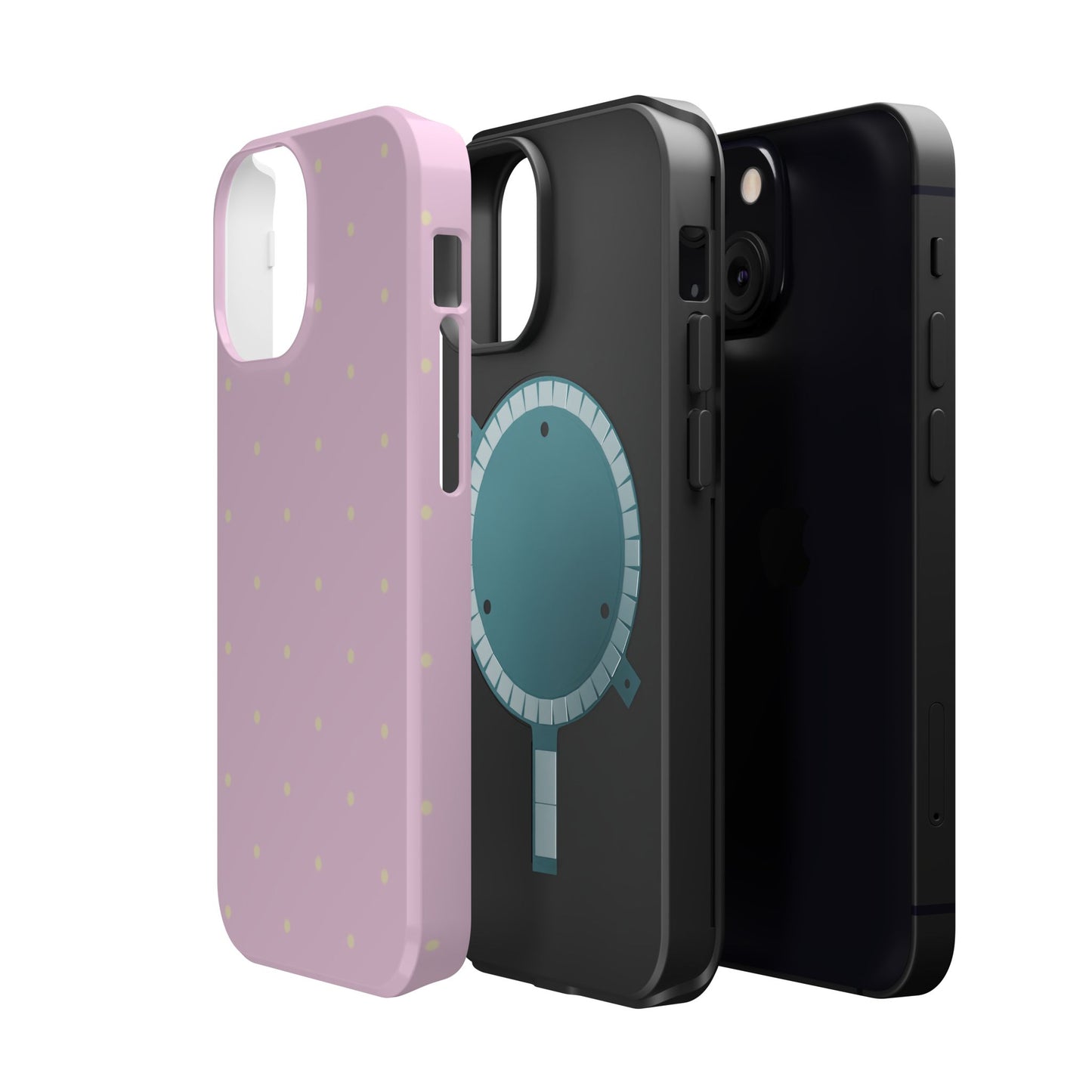 Polka Pop Case in Soft Pink + Butter Yellow
