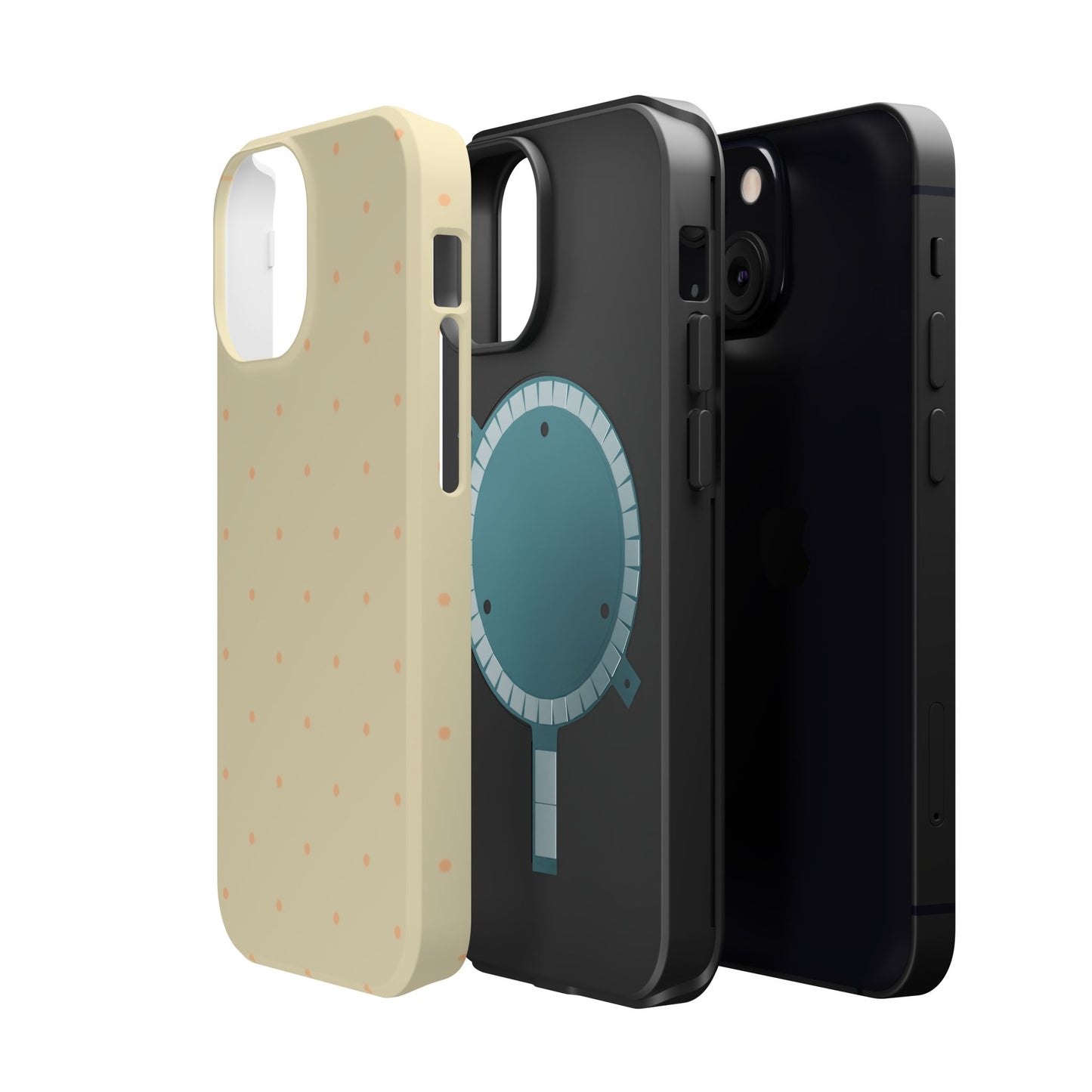 Polka Pop Case in Butter Yellow + Creamy Orange