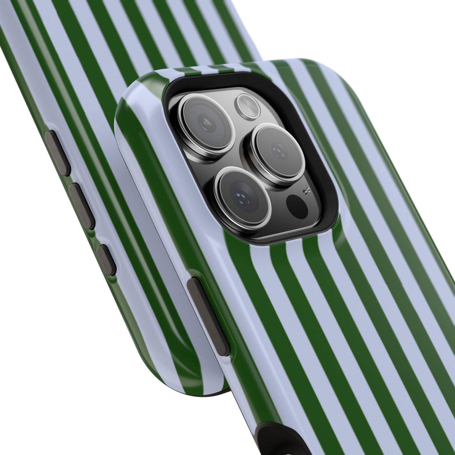 Summer Stripes Case in Forest Green + Baby Blue