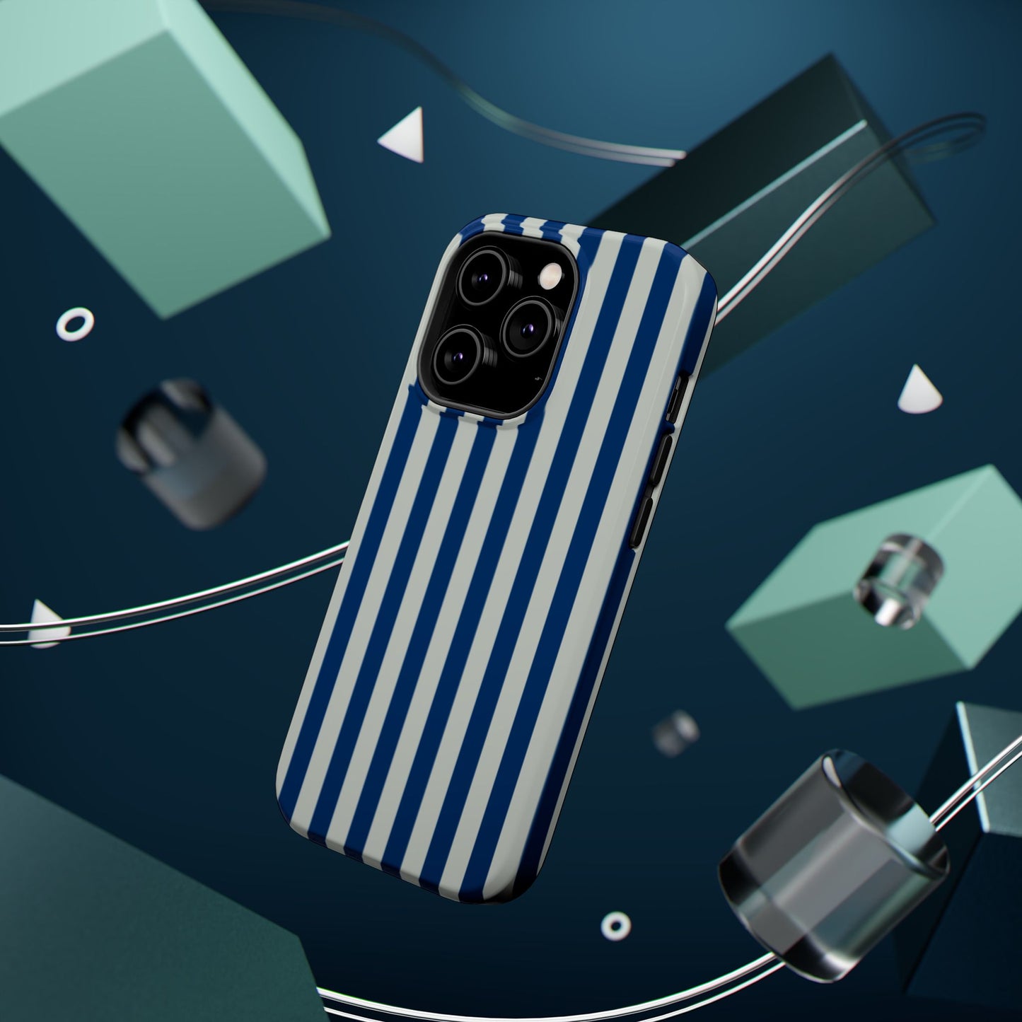 Summer Stripes Case in Dark Blue + Baby Blue