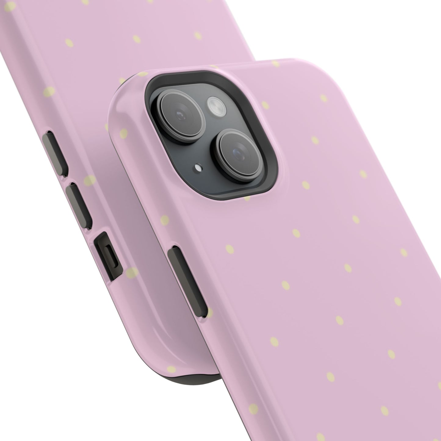 Polka Pop Case in Soft Pink + Butter Yellow