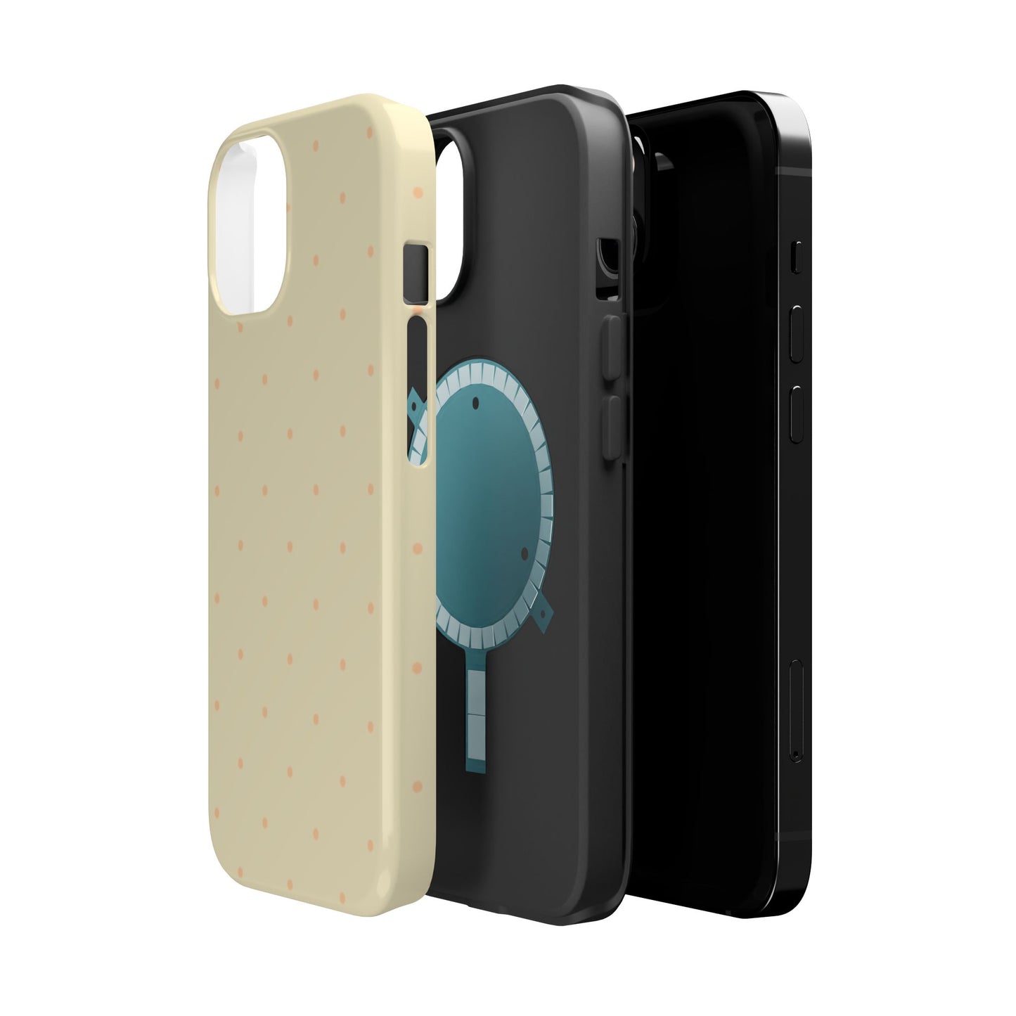 Polka Pop Case in Butter Yellow + Creamy Orange