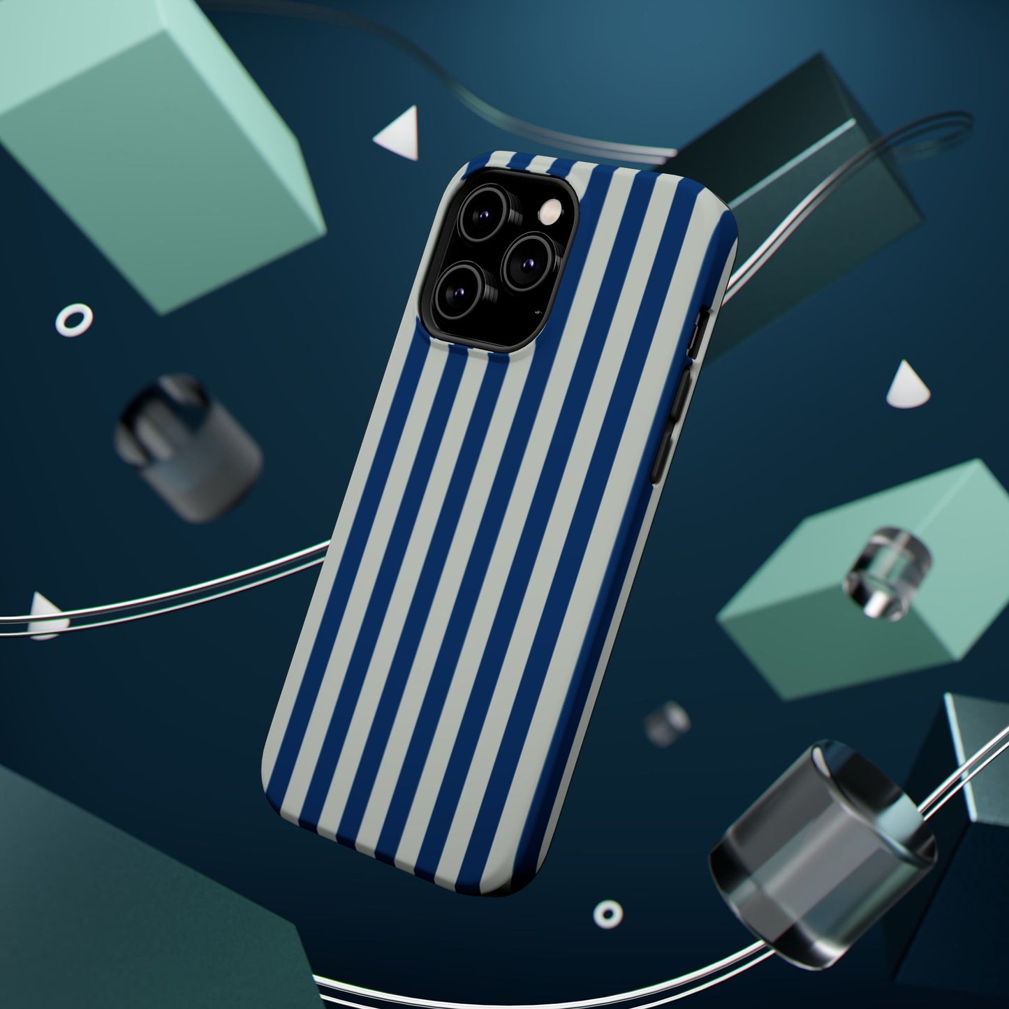 Summer Stripes Case in Dark Blue + Baby Blue