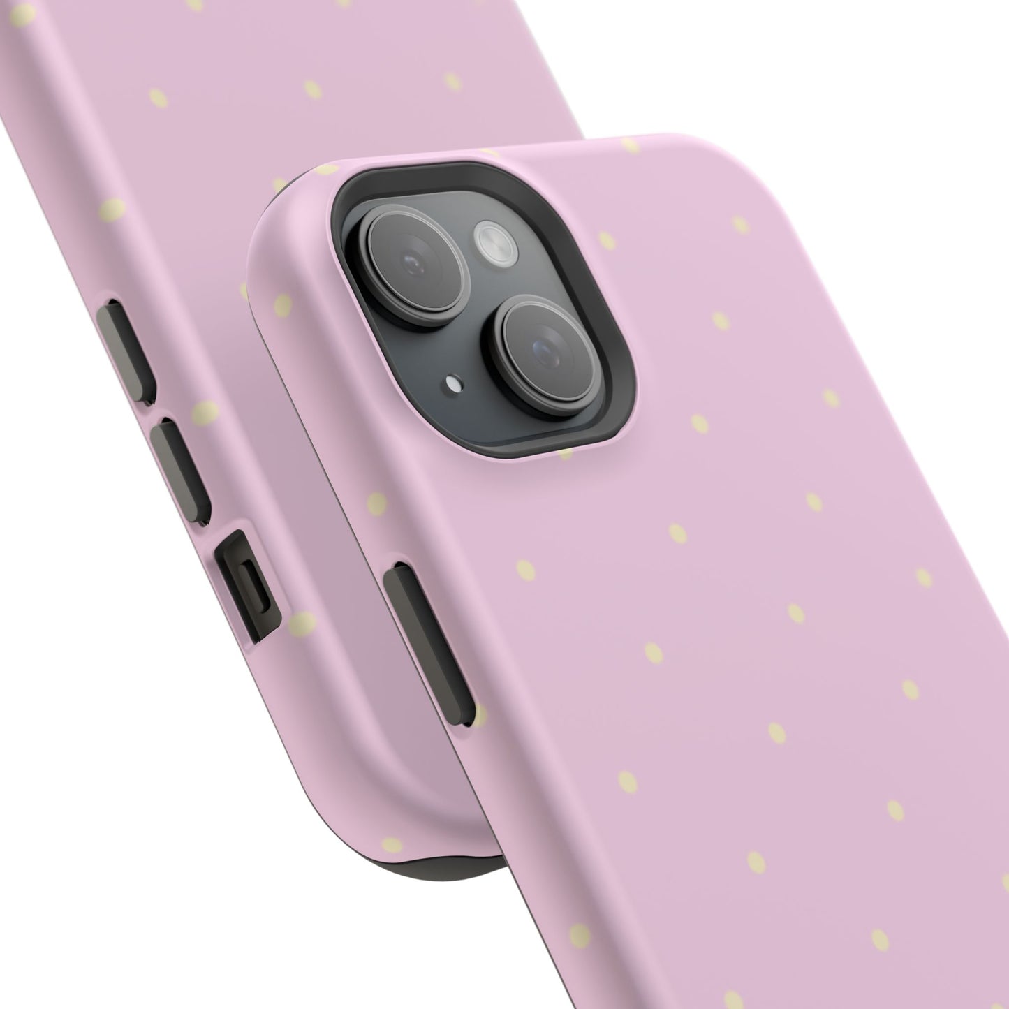 Polka Pop Case in Soft Pink + Butter Yellow