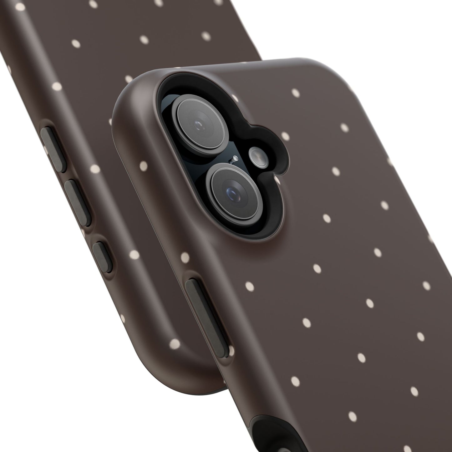 Polka Pop Case in Espresso Brown + Off White