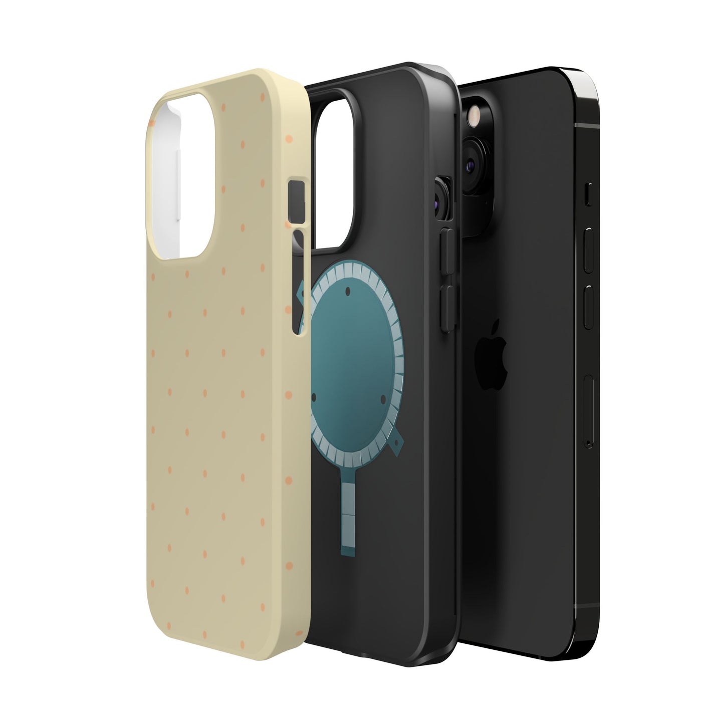 Polka Pop Case in Butter Yellow + Creamy Orange