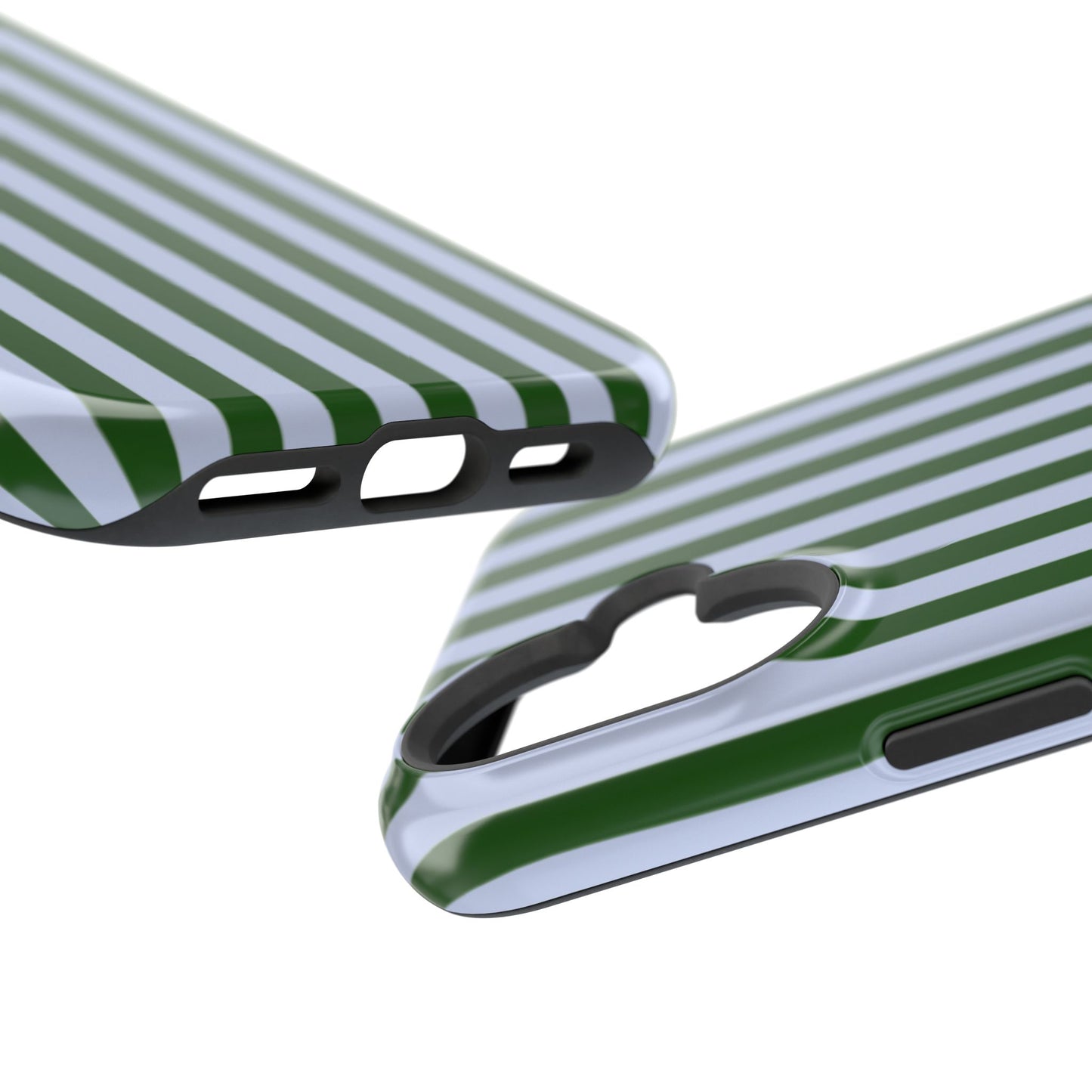 Summer Stripes Case in Forest Green + Baby Blue