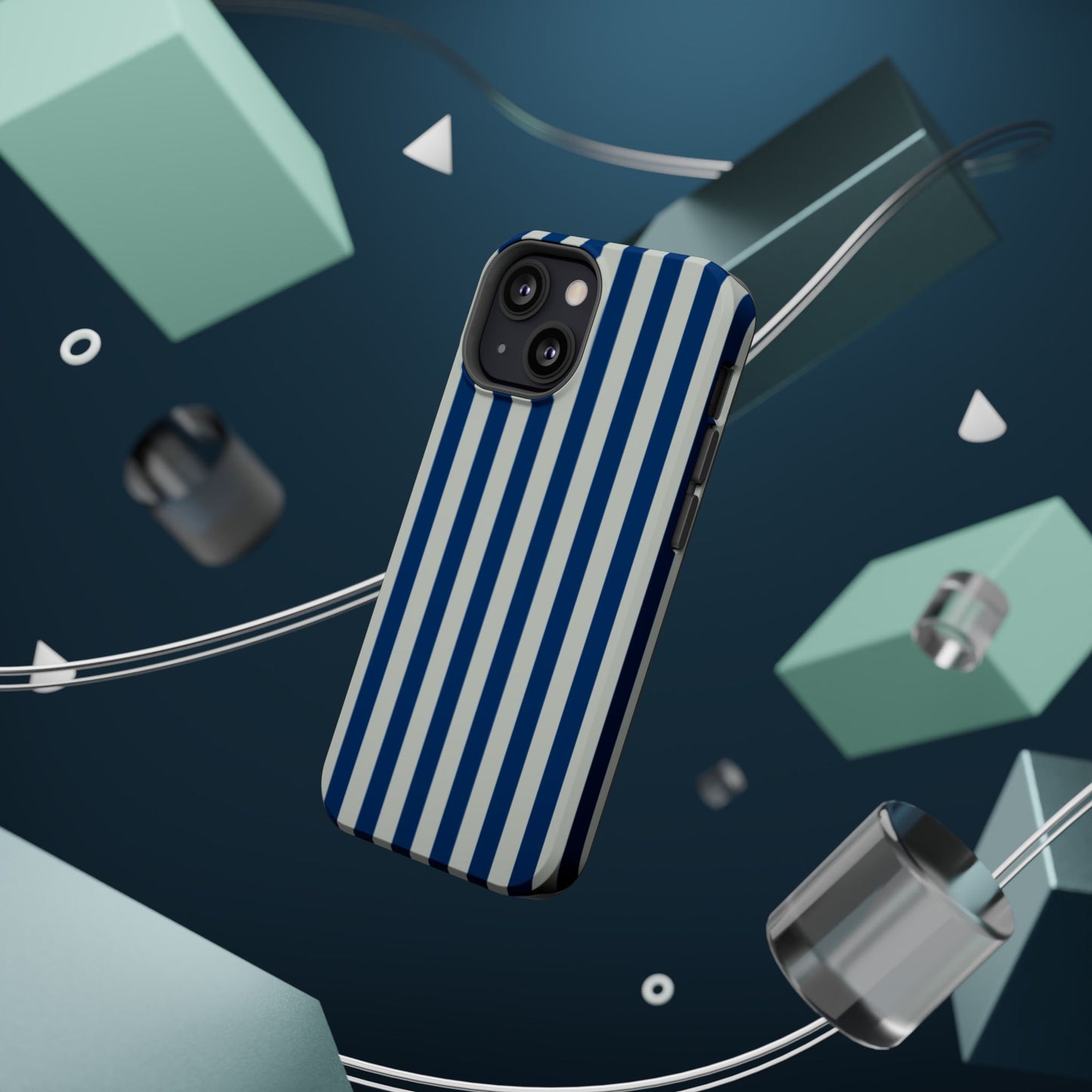 Summer Stripes Case in Dark Blue + Baby Blue