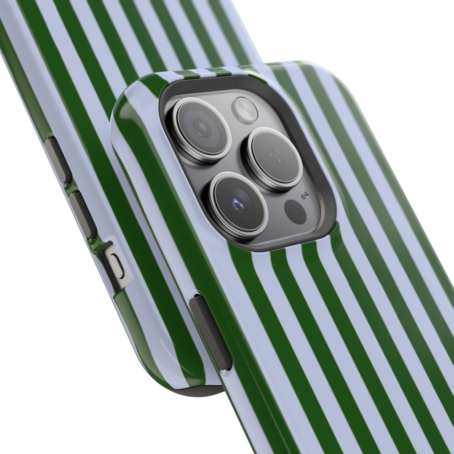 Summer Stripes Case in Forest Green + Baby Blue