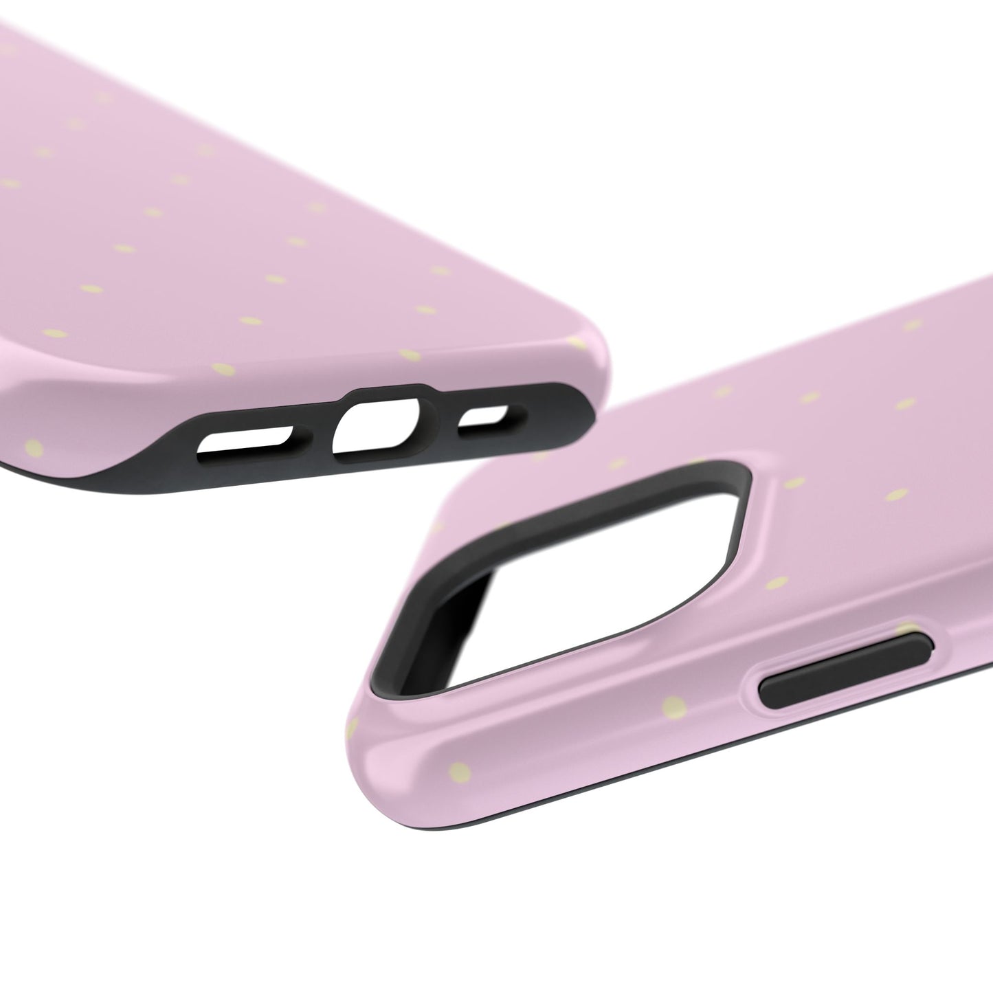 Polka Pop Case in Soft Pink + Butter Yellow