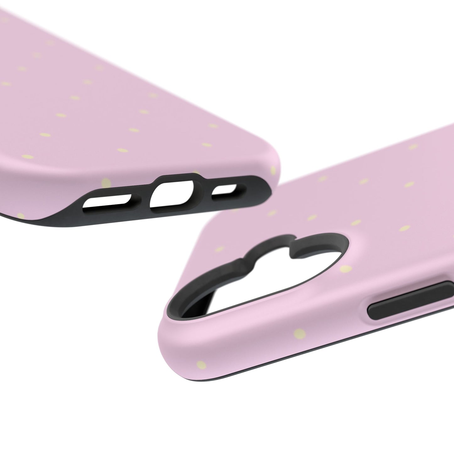 Polka Pop Case in Soft Pink + Butter Yellow