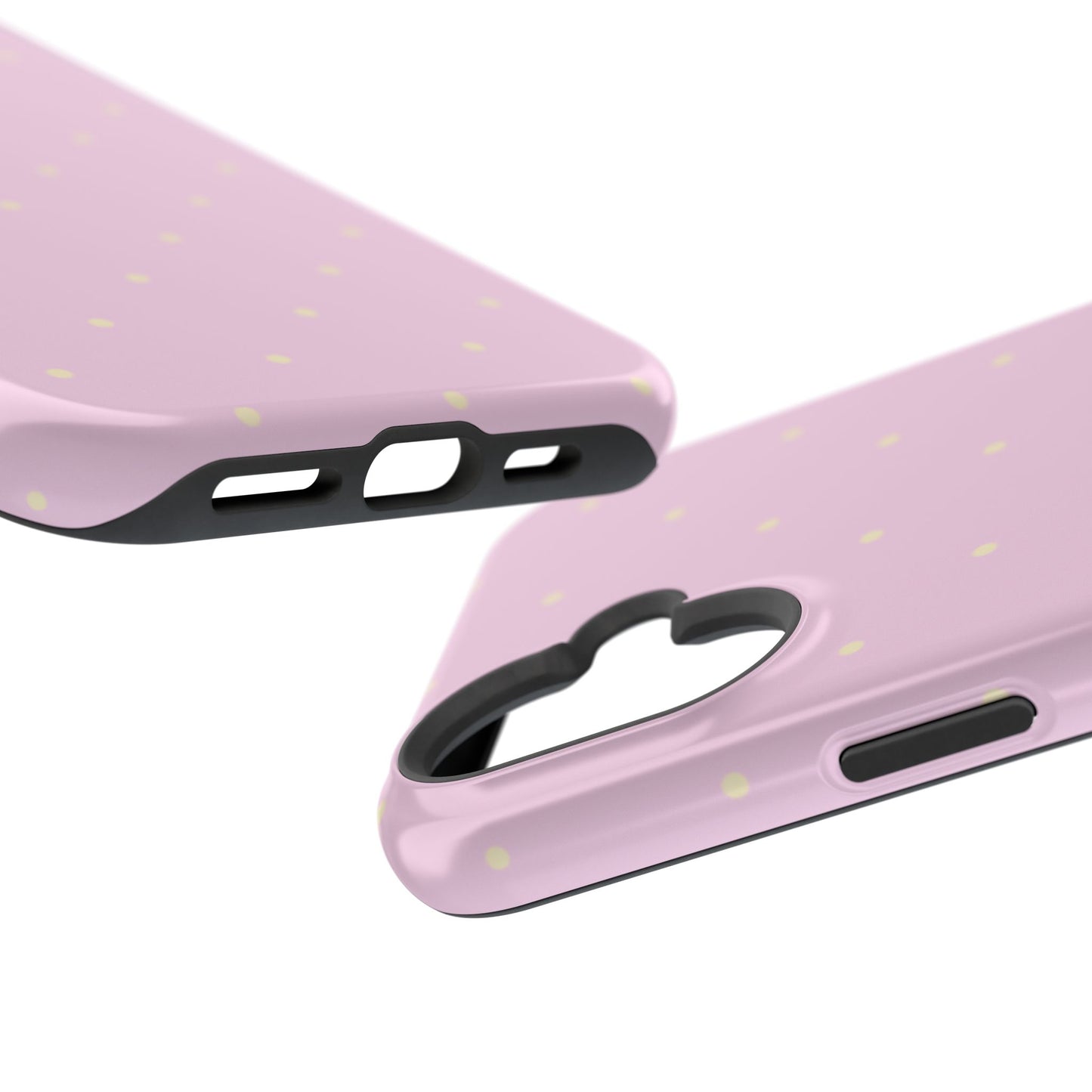 Polka Pop Case in Soft Pink + Butter Yellow