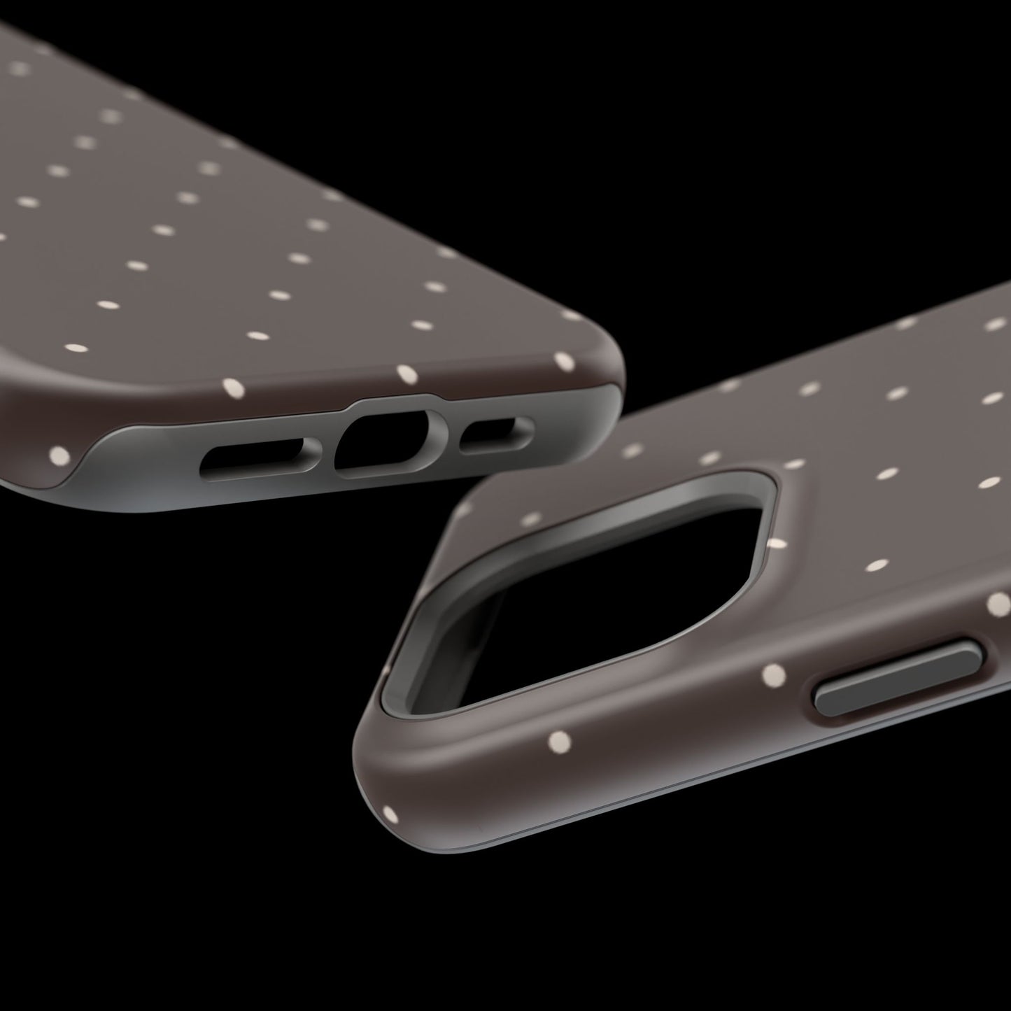 Polka Pop Case in Espresso Brown + Off White