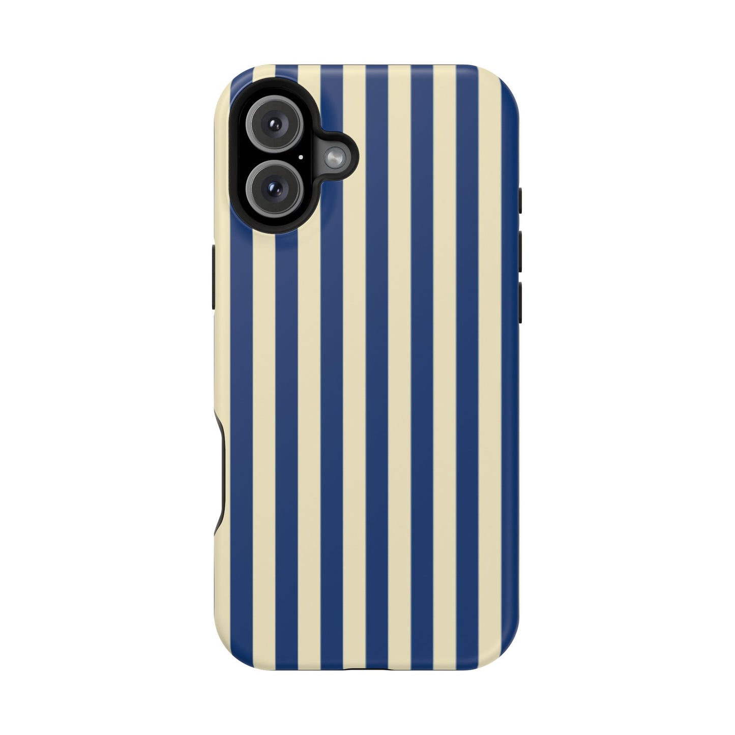 Summer Stripes Case in Butter Yellow + Dark Blue