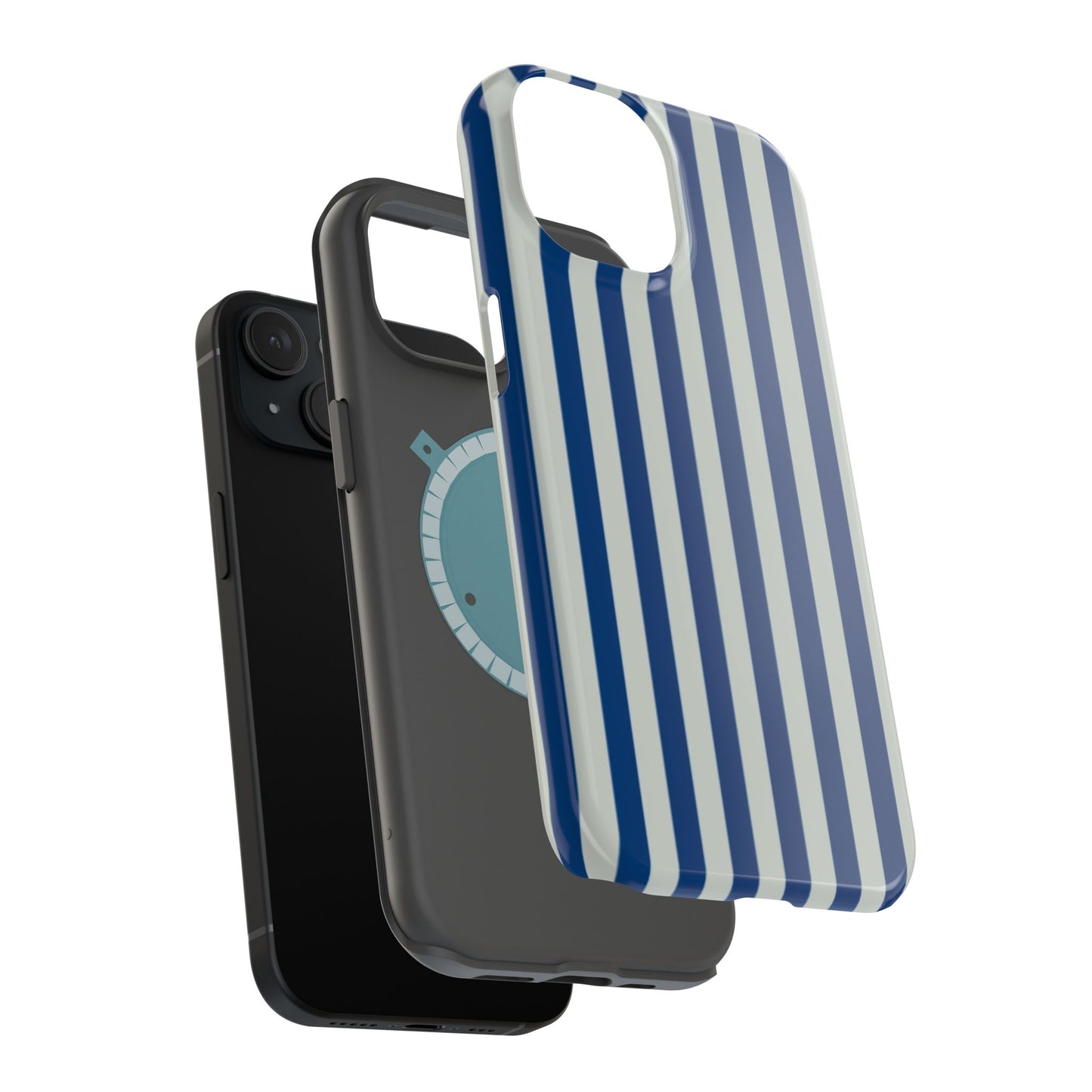Summer Stripes Case in Dark Blue + Baby Blue