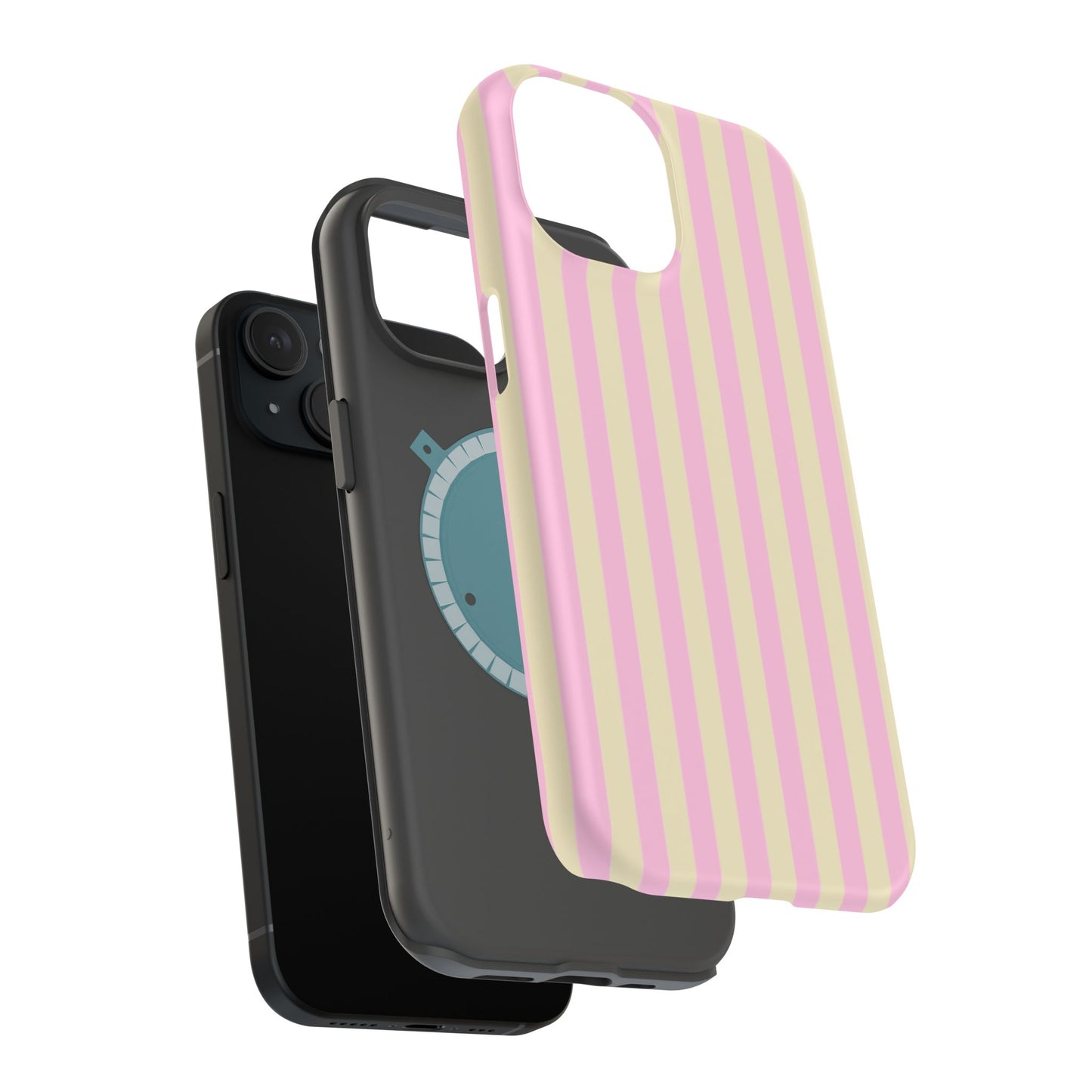 Summer Stripes Case In Sunny Yellow + Perfect Pink