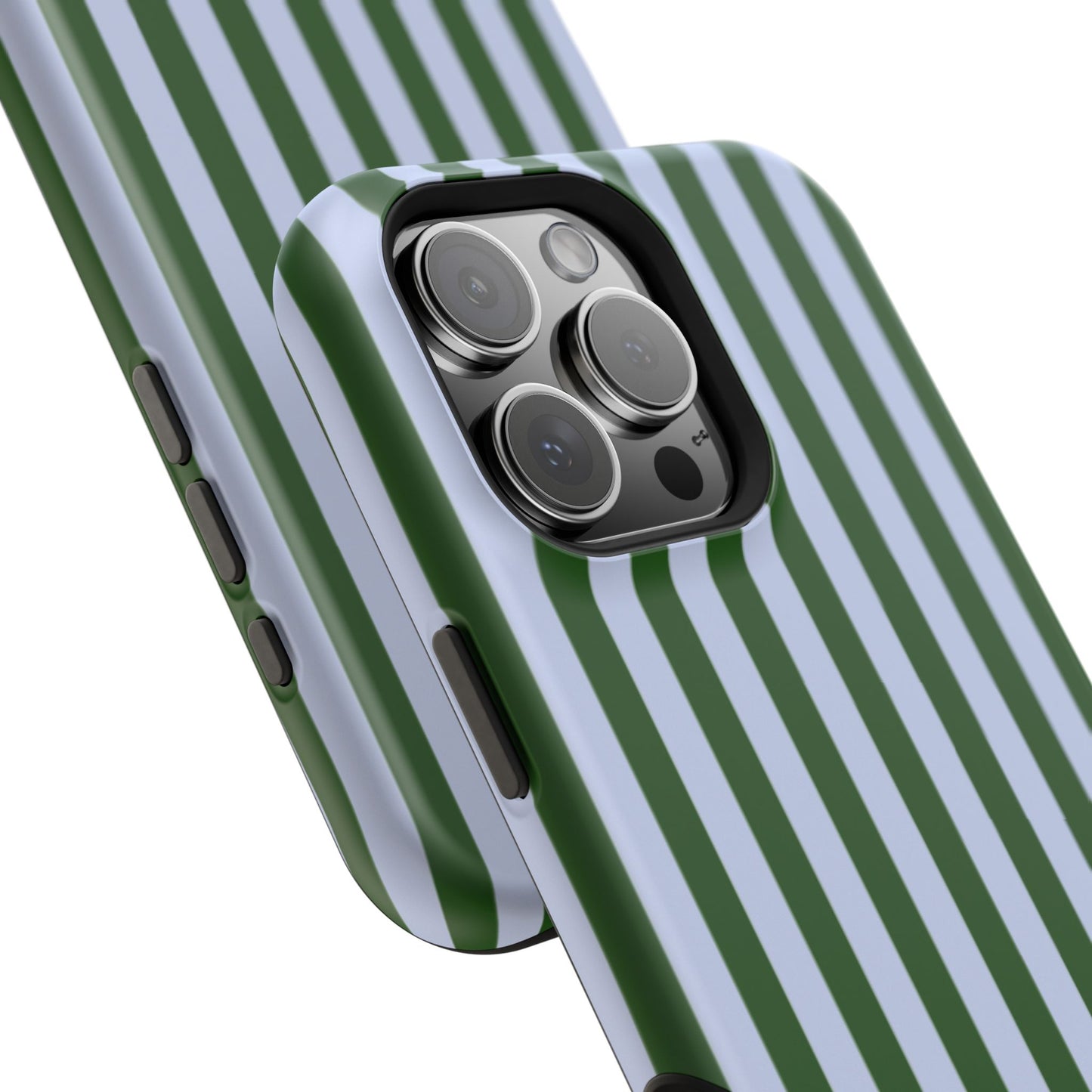 Summer Stripes Case in Forest Green + Baby Blue