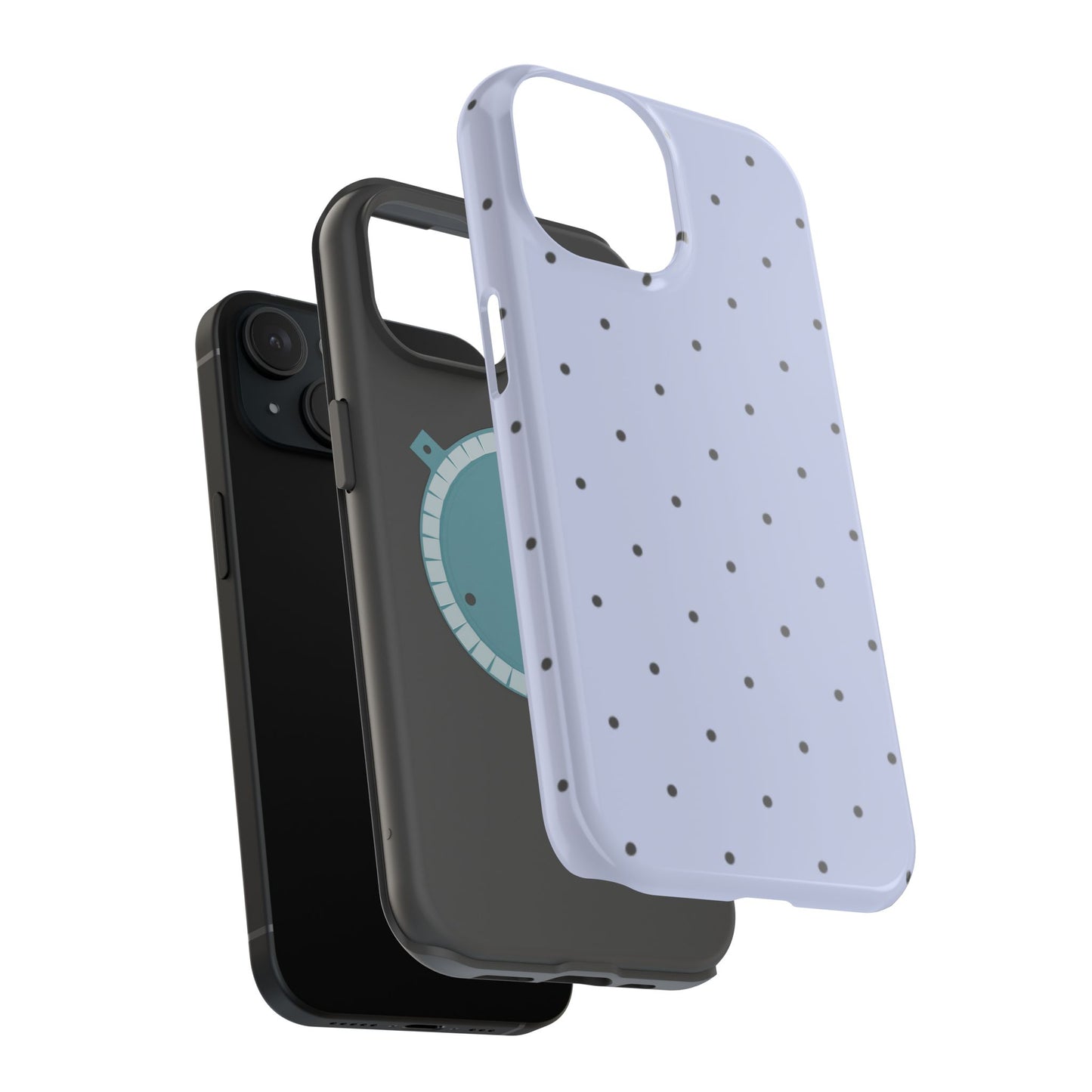 Polka Pop Case in Sabrina Blue + Pastel Black