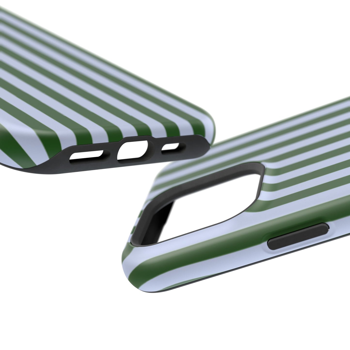 Summer Stripes Case in Forest Green + Baby Blue