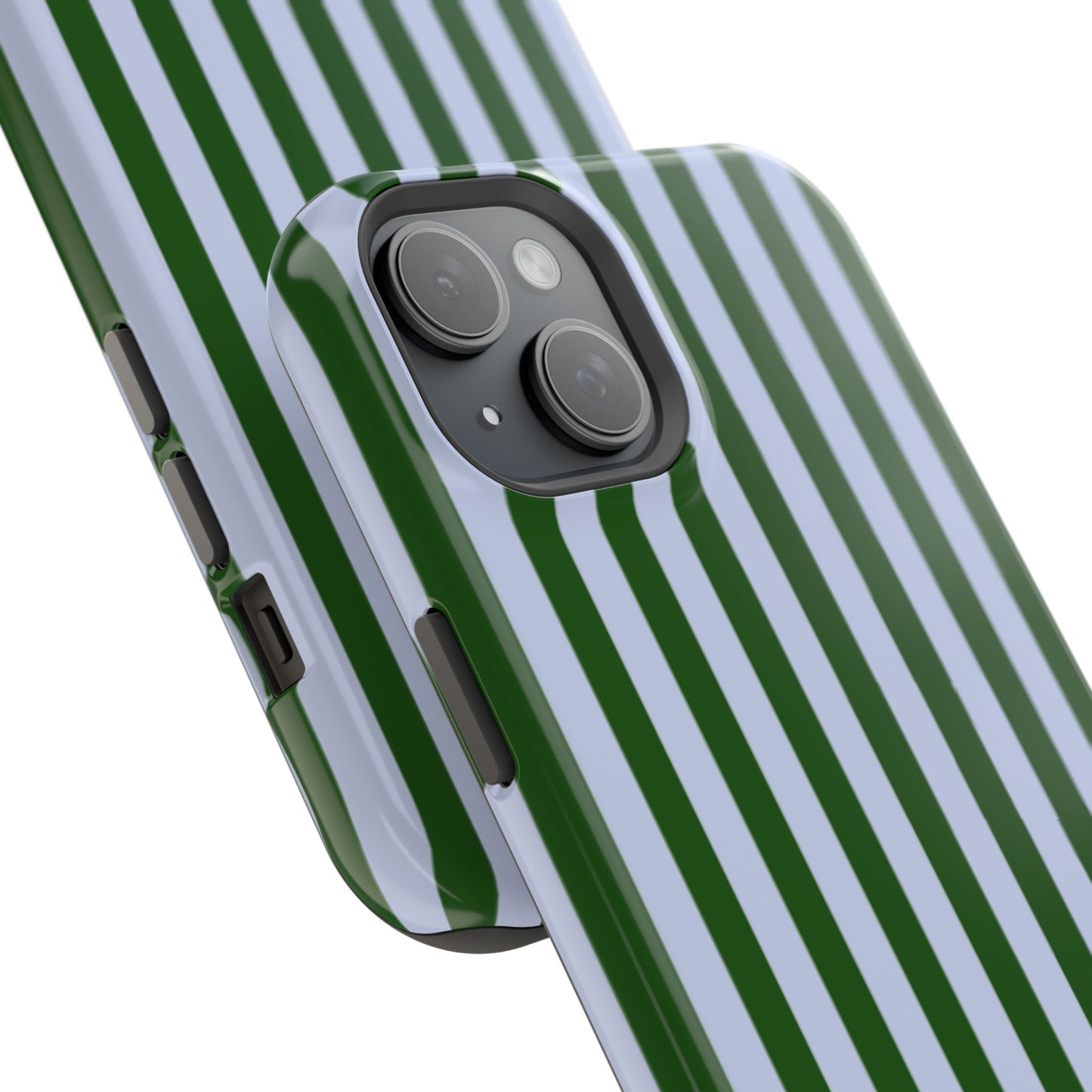 Summer Stripes Case in Forest Green + Baby Blue