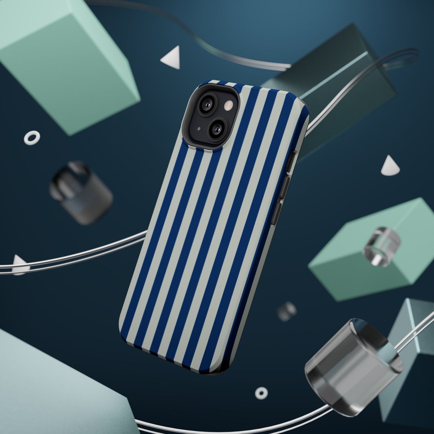 Summer Stripes Case in Dark Blue + Baby Blue