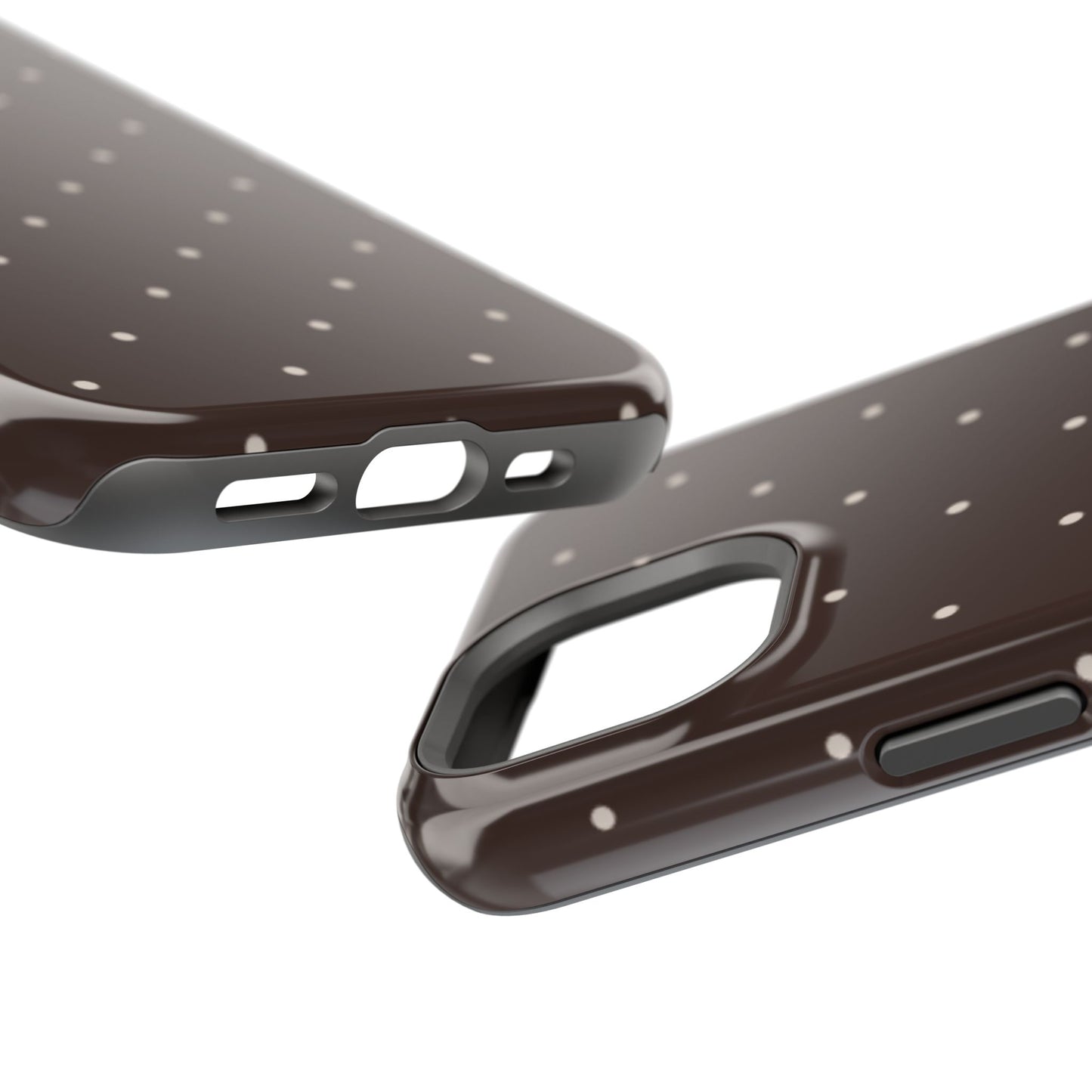 Polka Pop Case in Espresso Brown + Off White